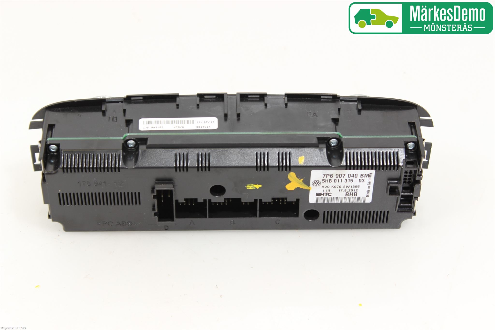 Volkswagen VW TOUAREG 7P 11-18 Varme Ac Betjening-Display
