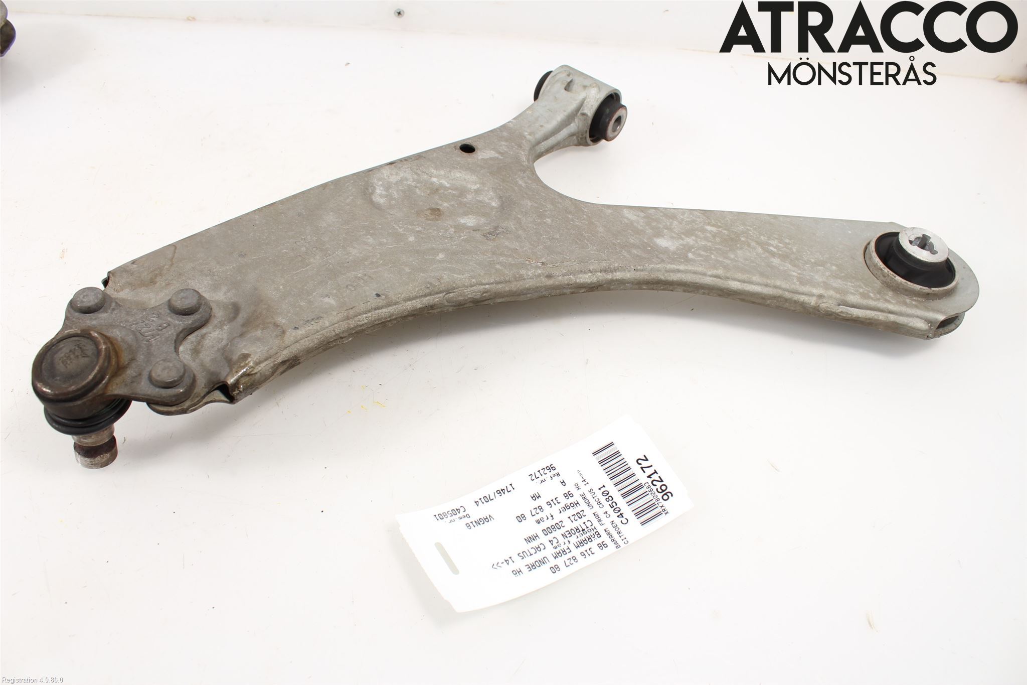 Citroen C4/E-C4 C4X/E-C4X III 21- Bærearm Foran Høyre Nedre