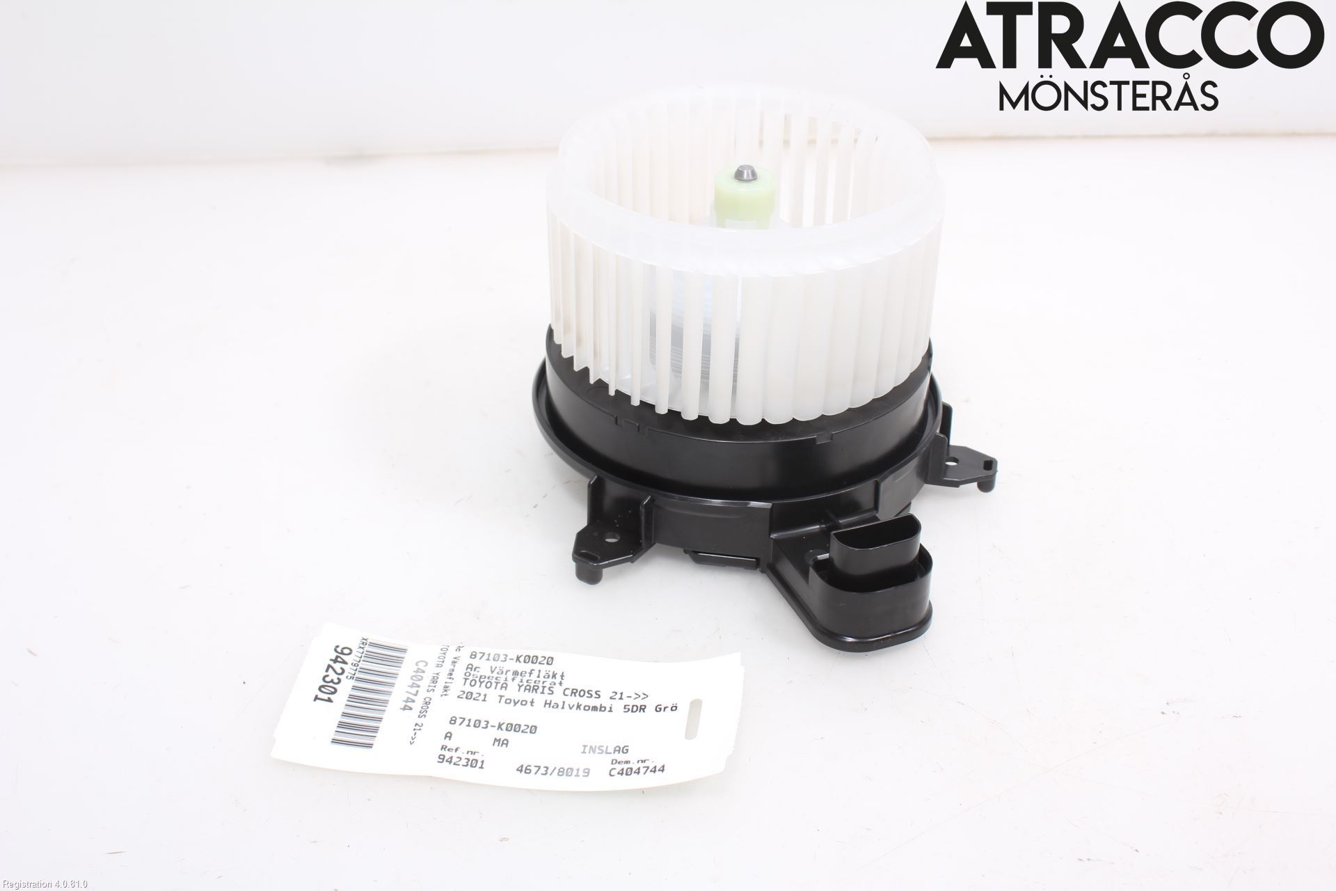 Toyota YARIS CROSS XP21 21- Varme Ac Varmeapparatvifte
