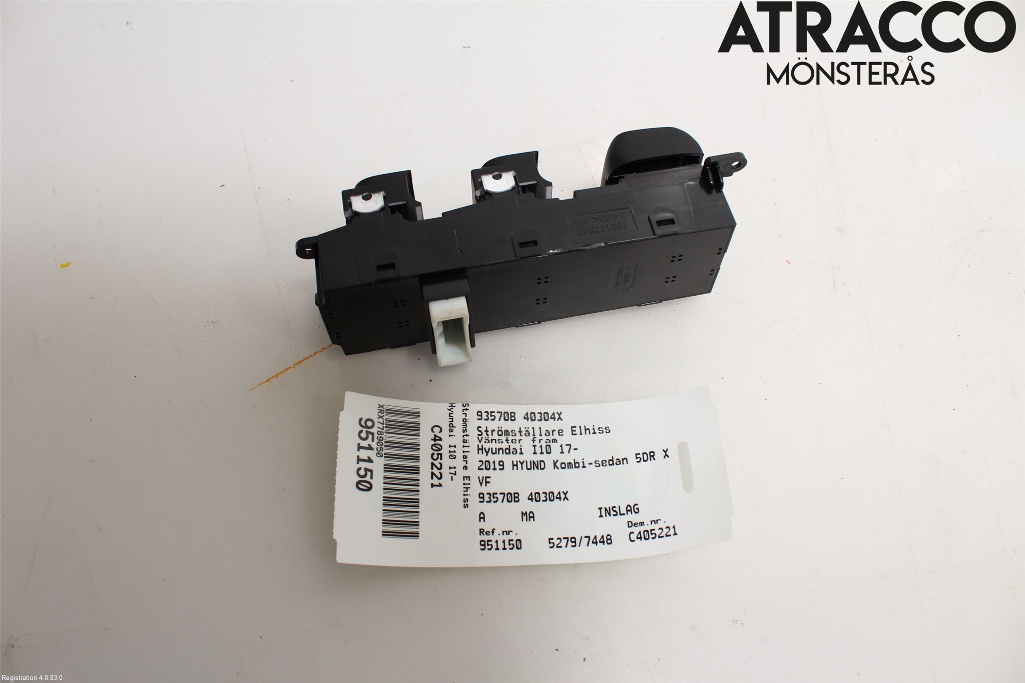 Hyundai i10 BA 17-20 Bryter Vindusheis
