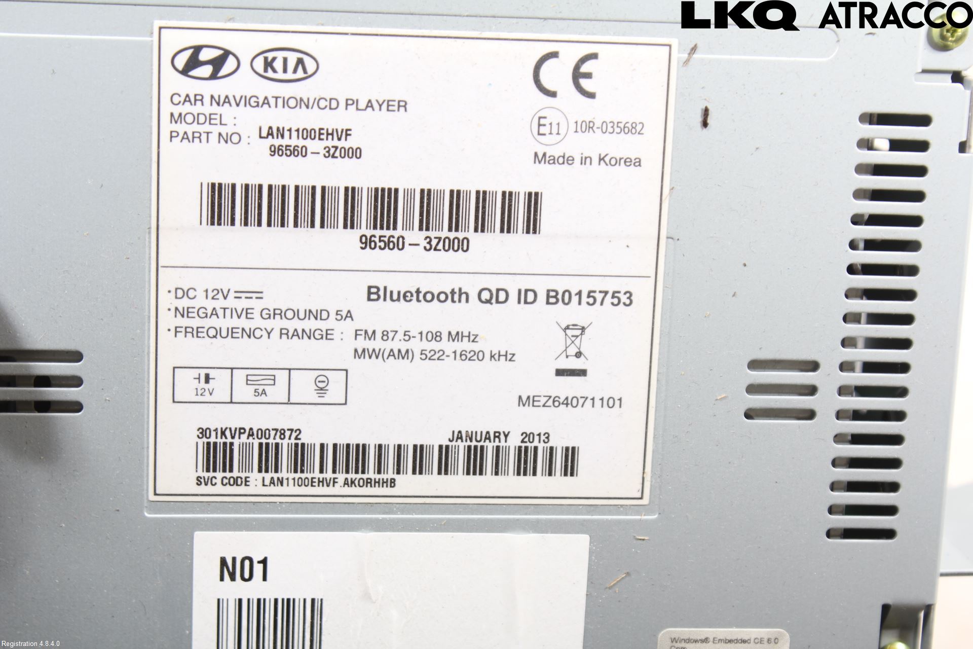 Hyundai i40 08-15 Stereo Radio Med Cd