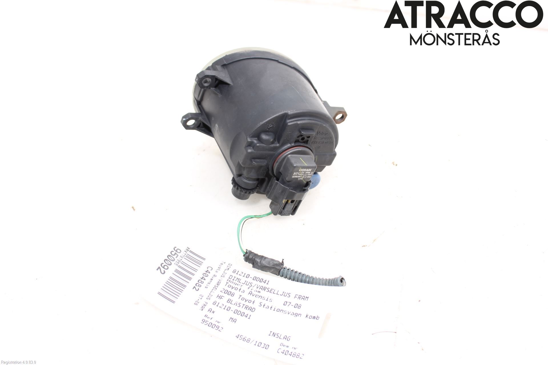 Toyota AVENSIS 07-08 Frontlykt-Kurve-Tåkelys