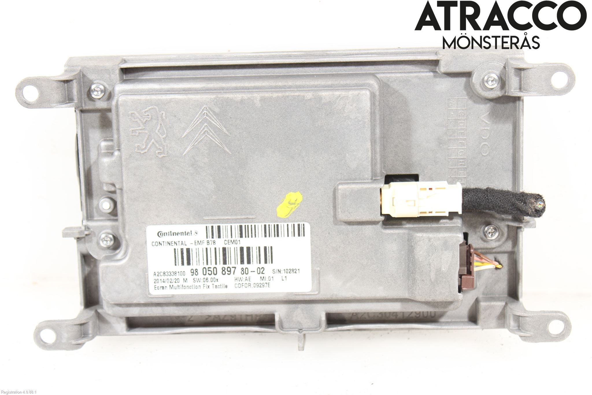 Citroen C4 GRAND PICASSO 14-18 Instr Skjerm Dvd-Gps-Ac-Tlf