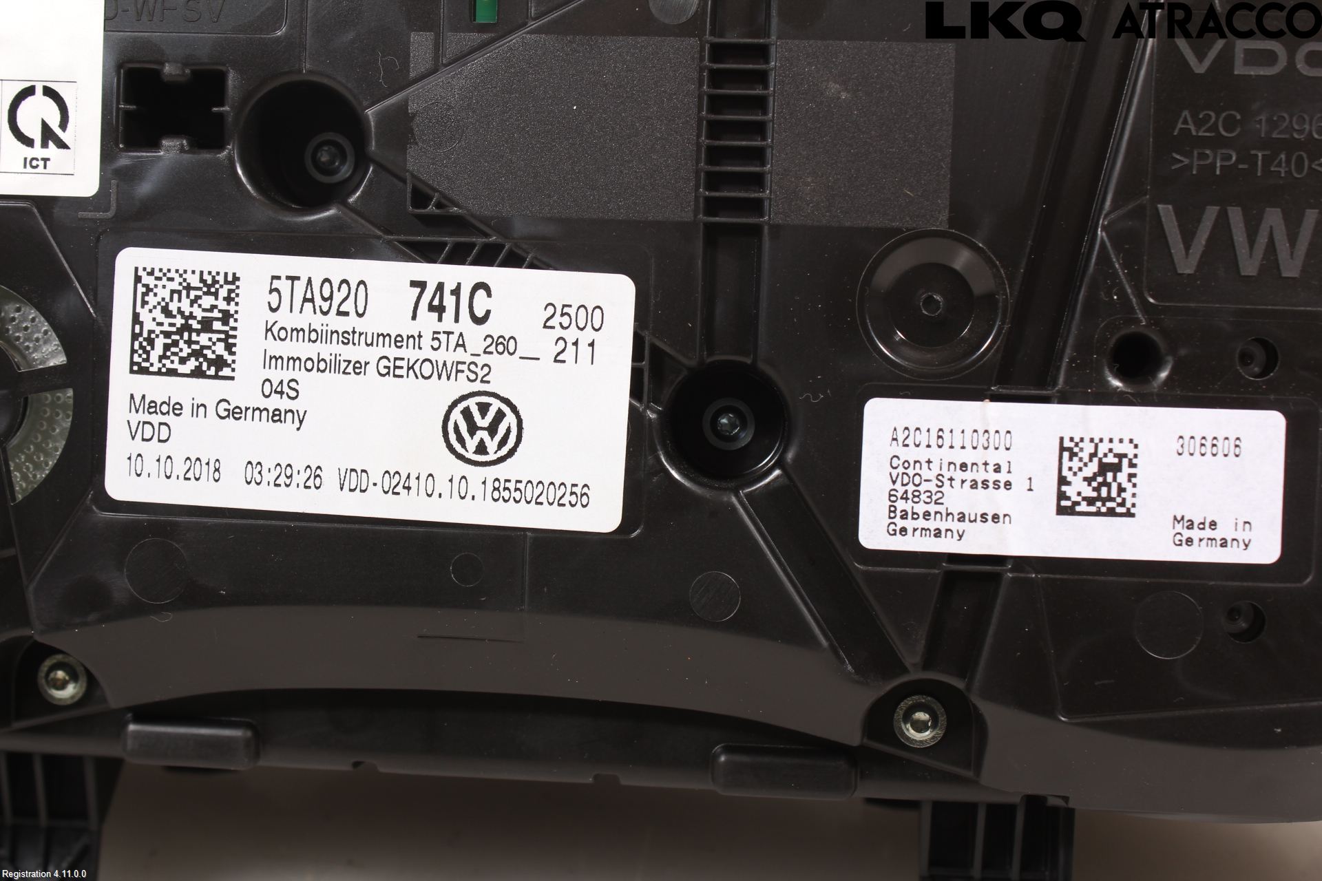 Volkswagen VW TOURAN 16- Instr Kombinert