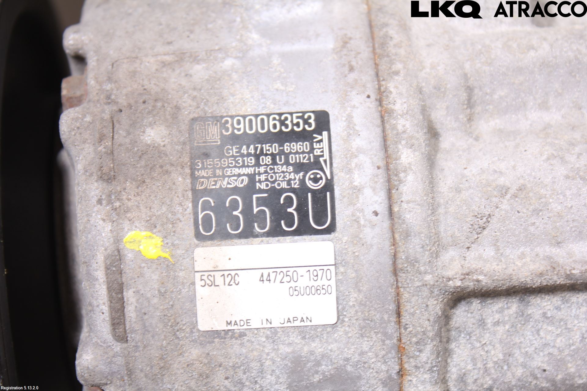 Opel CORSA E 15-19 Varme Ac Kompressor