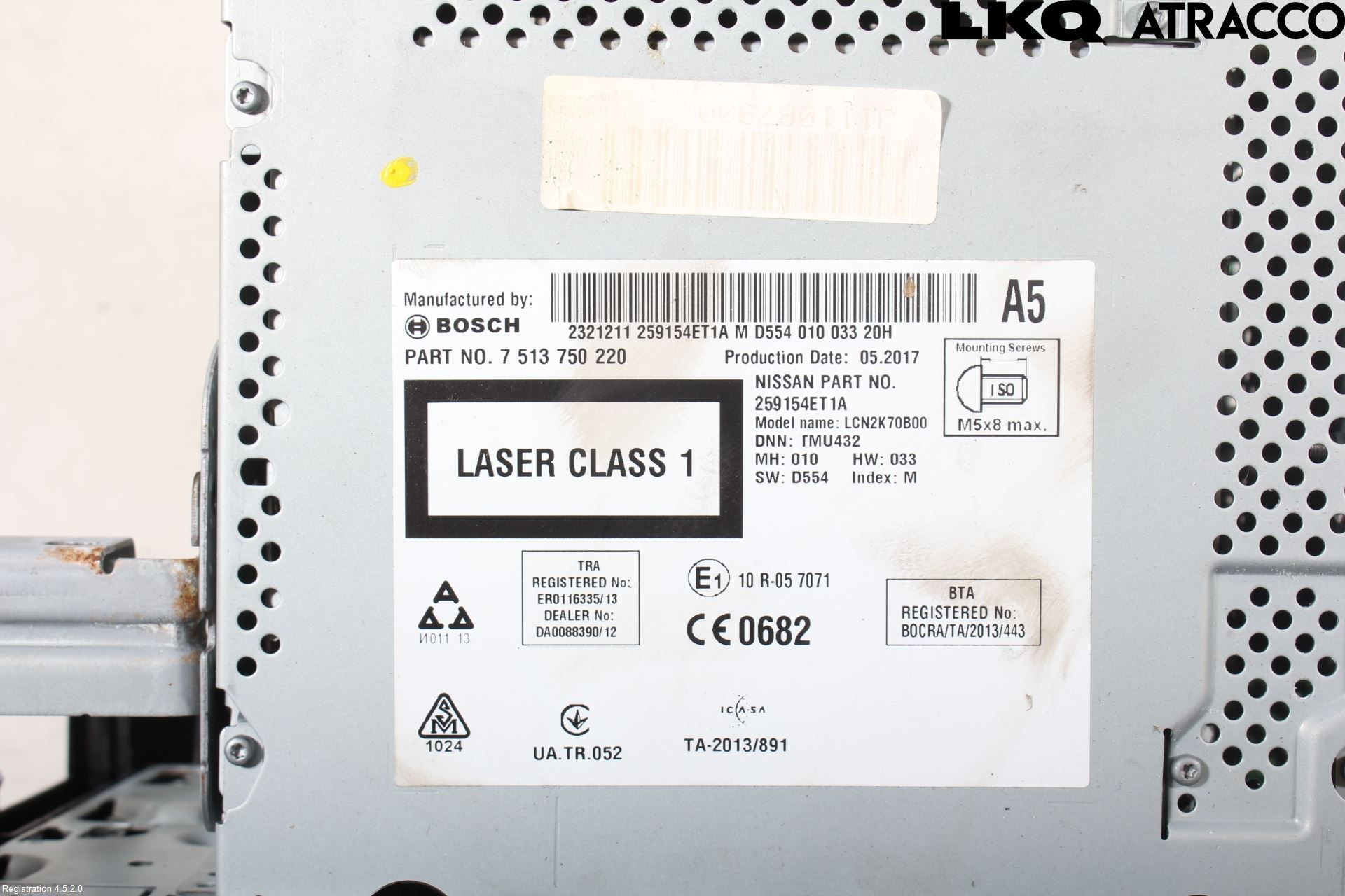 Nissan QASHQAI 14-17 Stereo Radio Med Cd