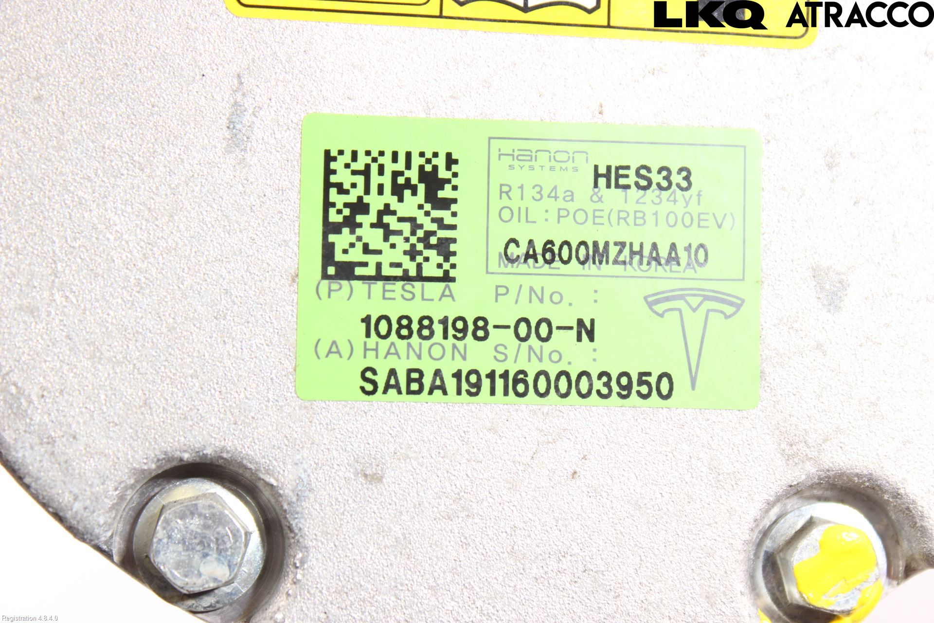 Tesla MODEL 3 17- Varme Ac Kompressor