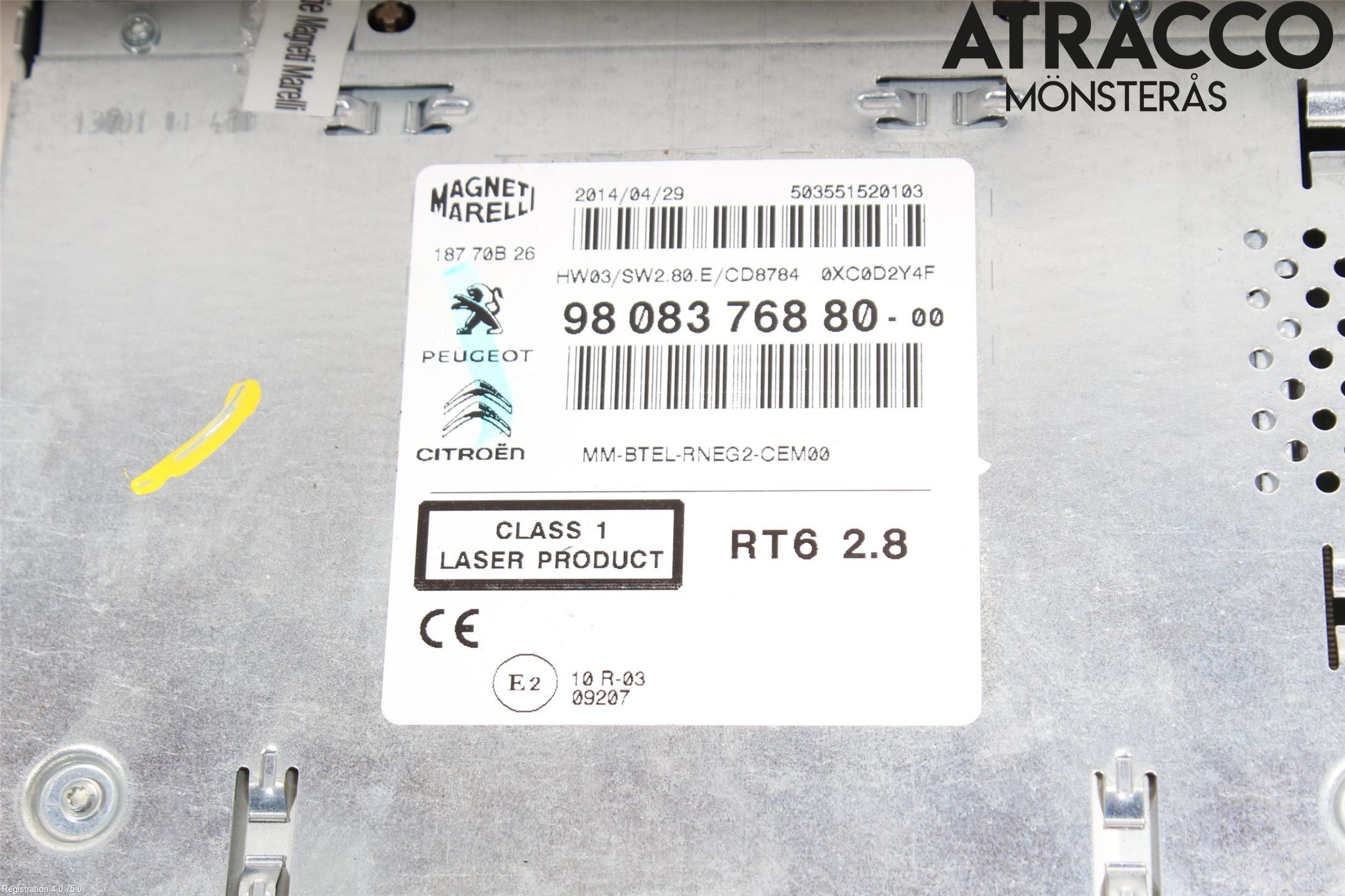 Citroen C4 II 11-18 Stereo Radio Med Cd