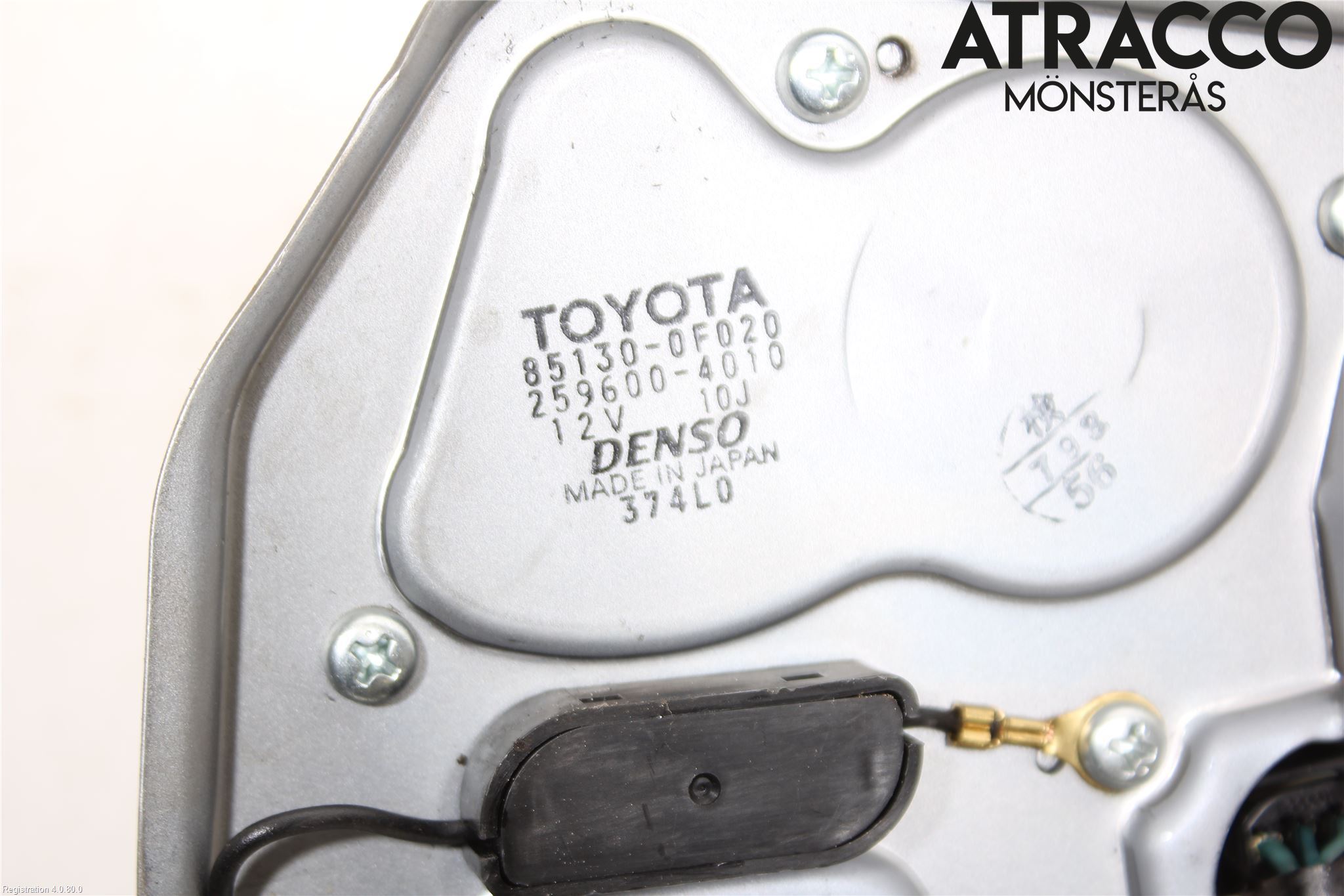 Toyota COROLLA VERSO 08-09 Viskermotor Bakluke