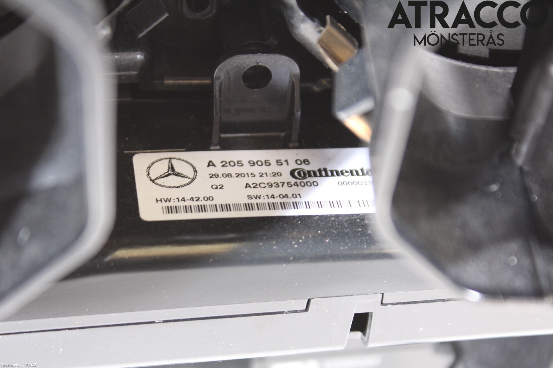 Mercedes-Benz MB C-KLASS (W205) 14-21 Varme Ac Betjening-Display