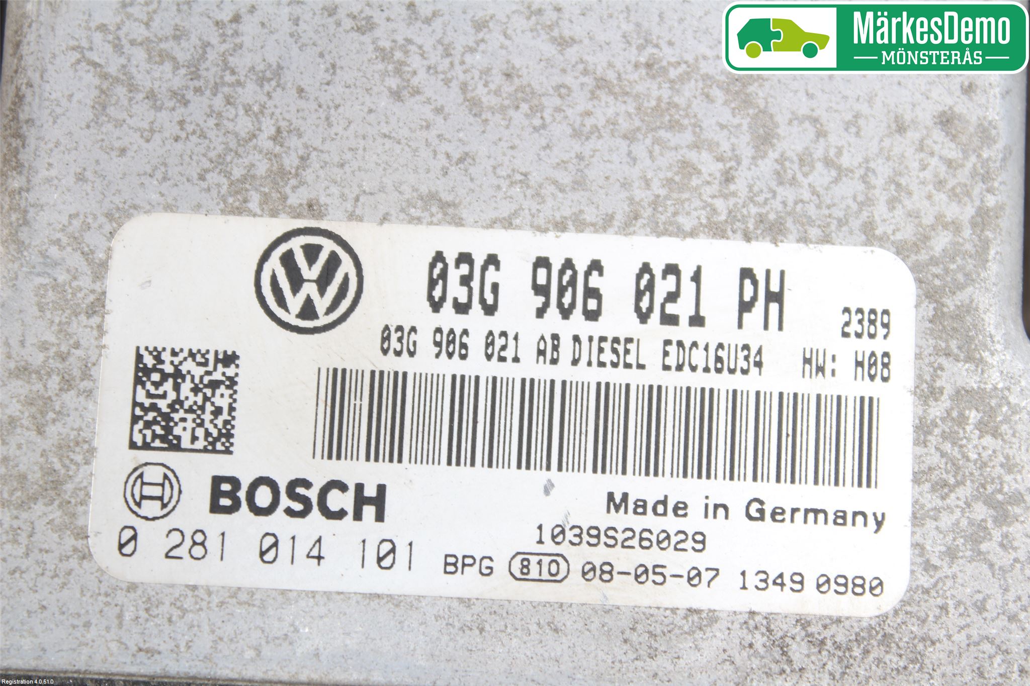 Volkswagen VW CADDY      04-10 Styreenhet Innsprøytning