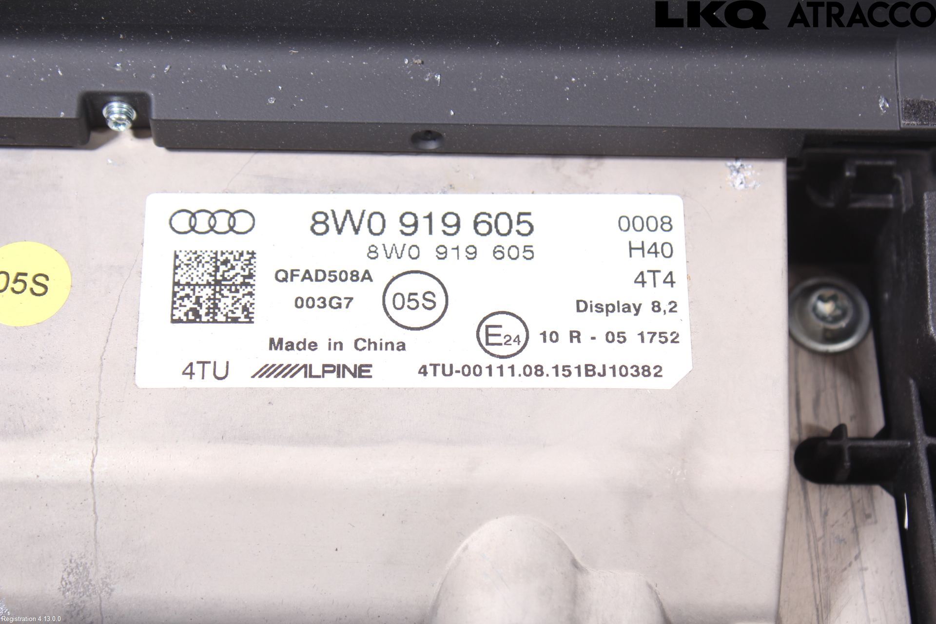 Audi A4/S4 B9 16-19 Multifunktionsdisplay