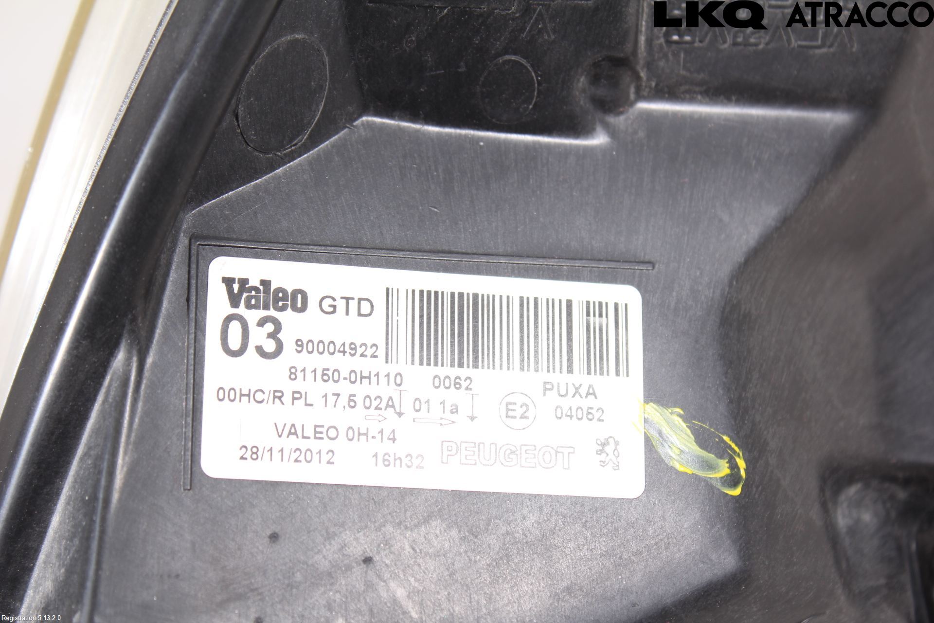 Peugeot 107 Frontlykt Venstre