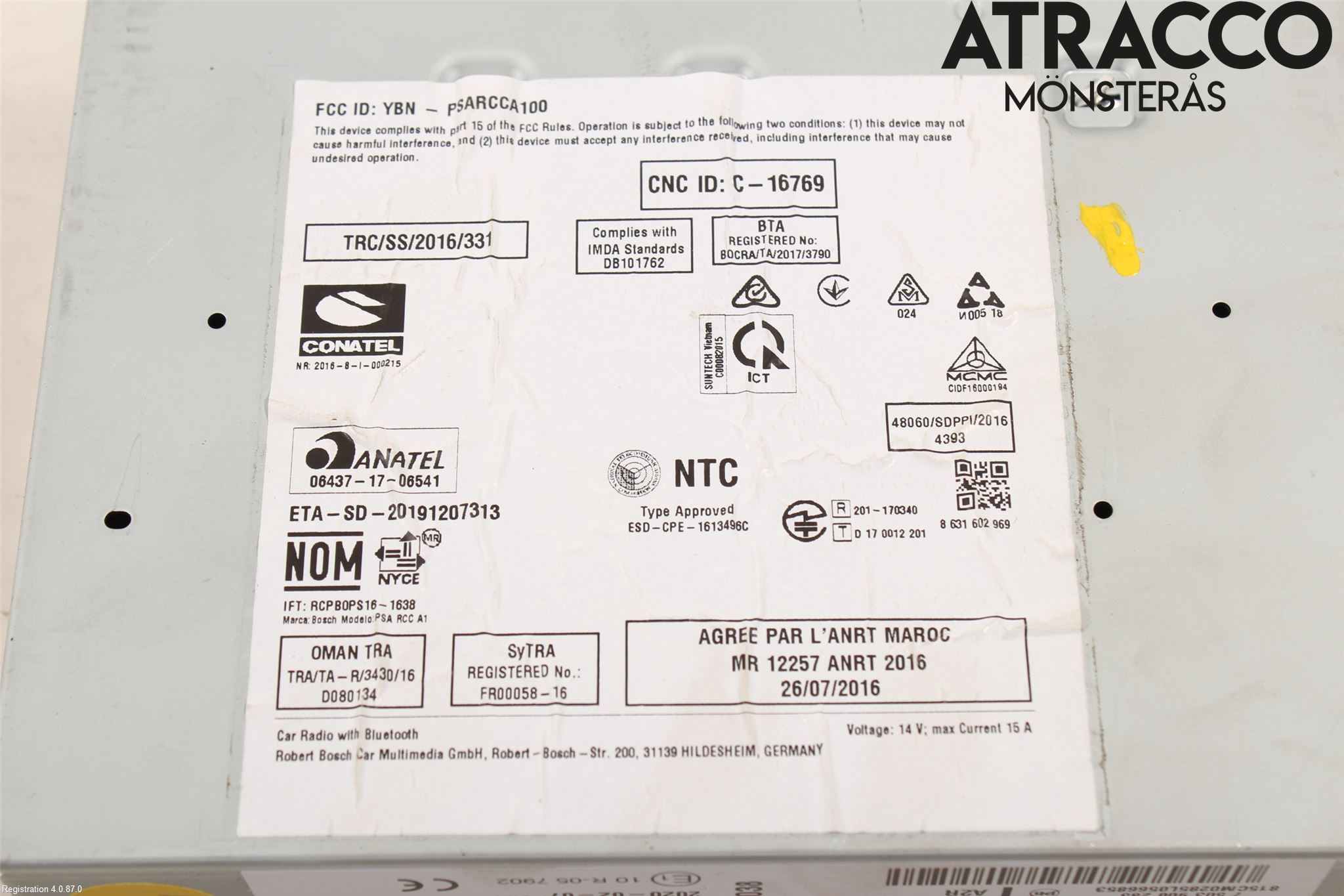 Citroen COTROEN C3 17-24 Stereo Radio