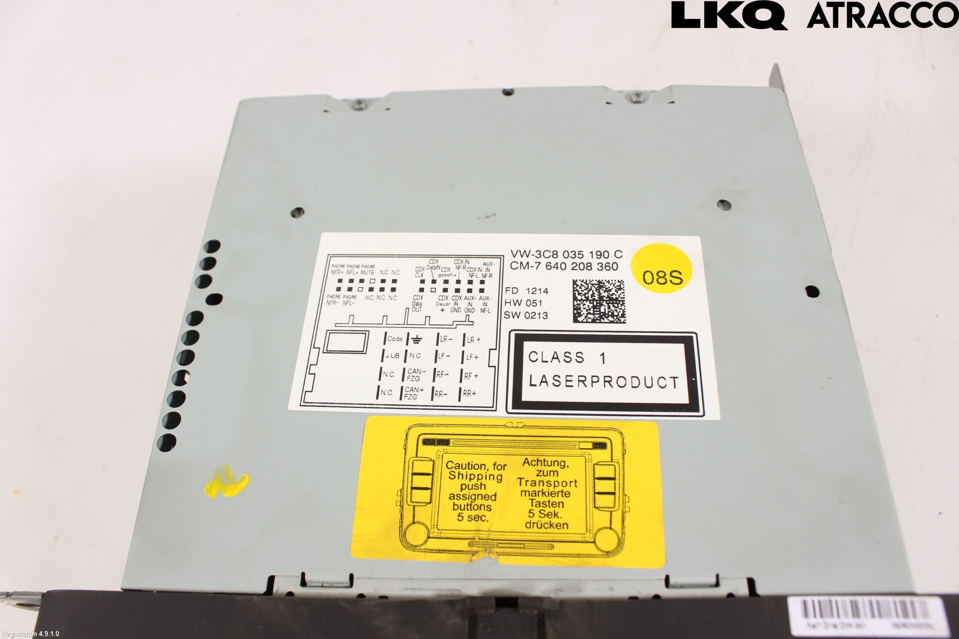 Volkswagen VW PASSAT 11-14 Stereo Radio Med Cd