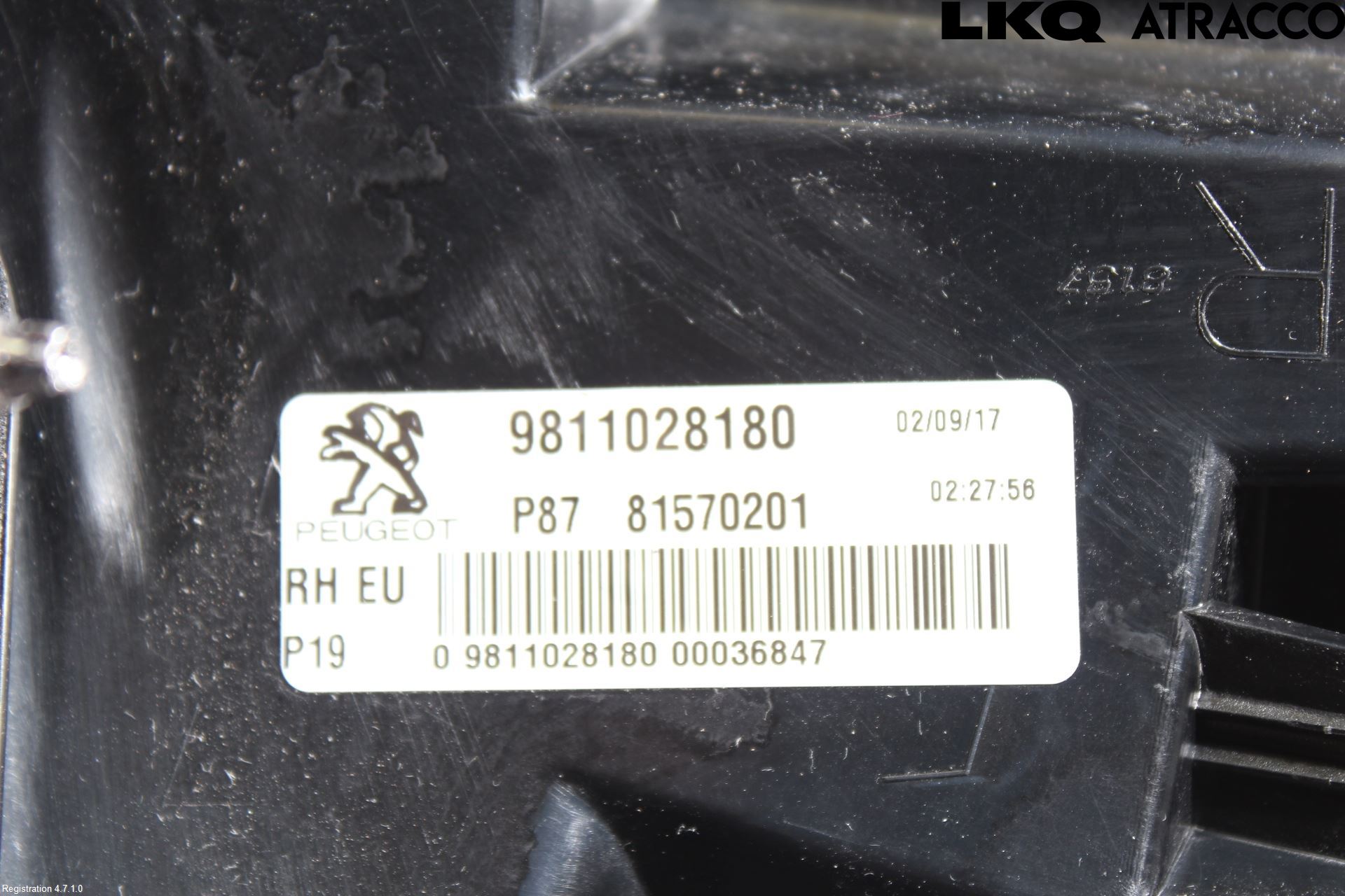 Peugeot 5008 17-24 Baklykt Høyre