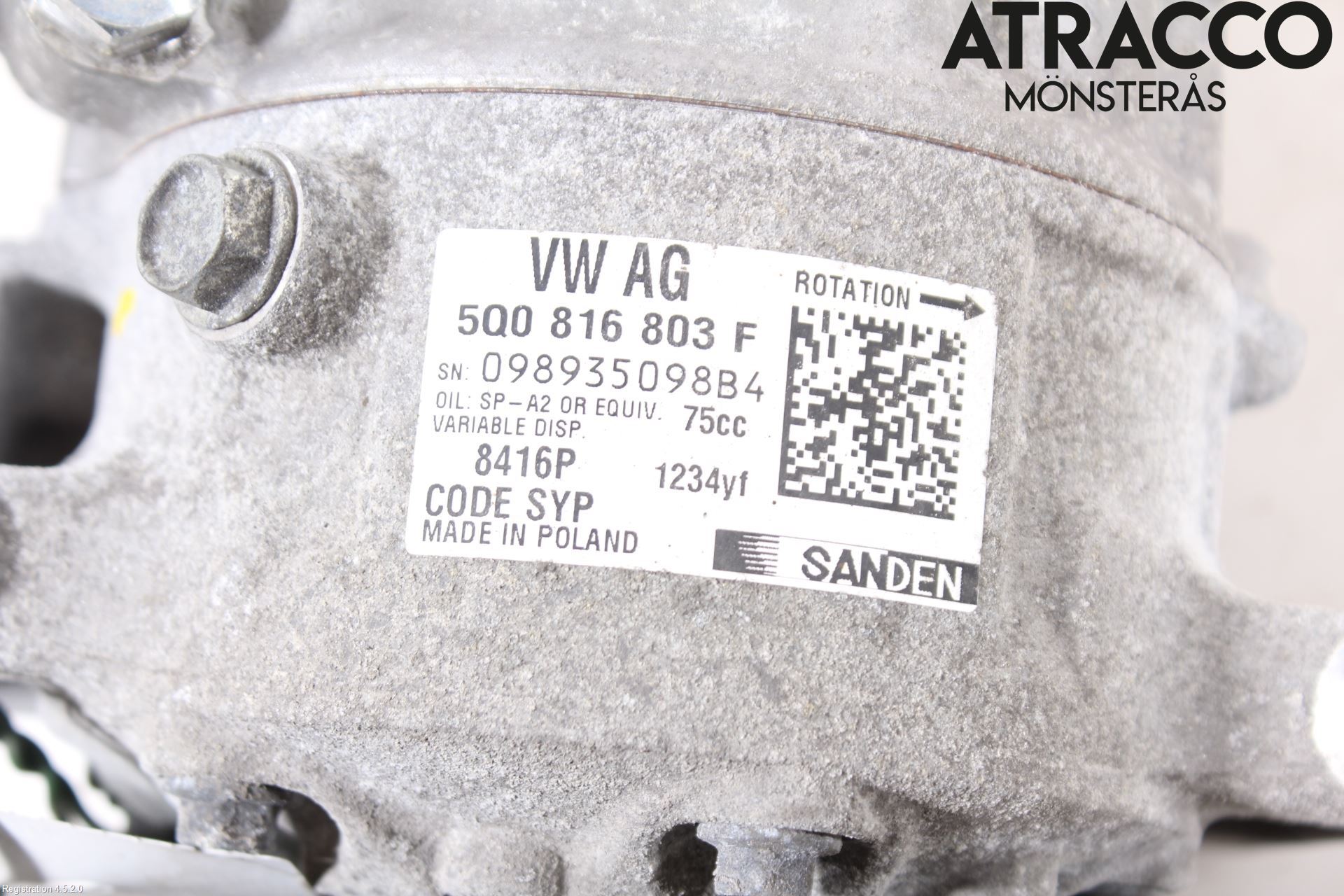 Skoda FABIA 15-21 Varme Ac Kompressor