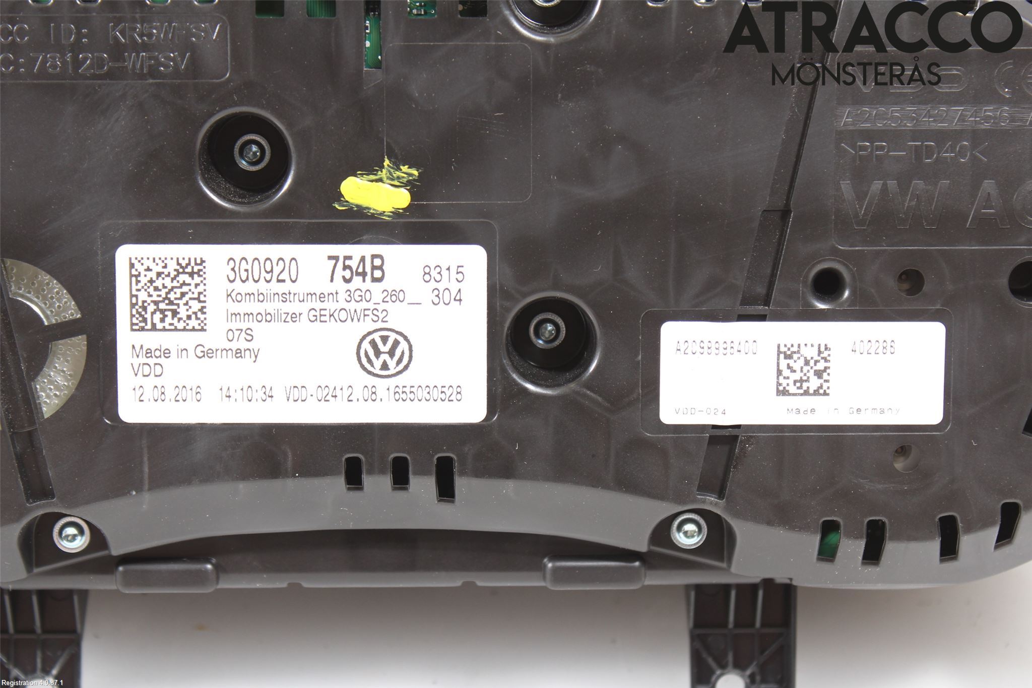 Volkswagen VW PASSAT 15-19 Instr Kombinert
