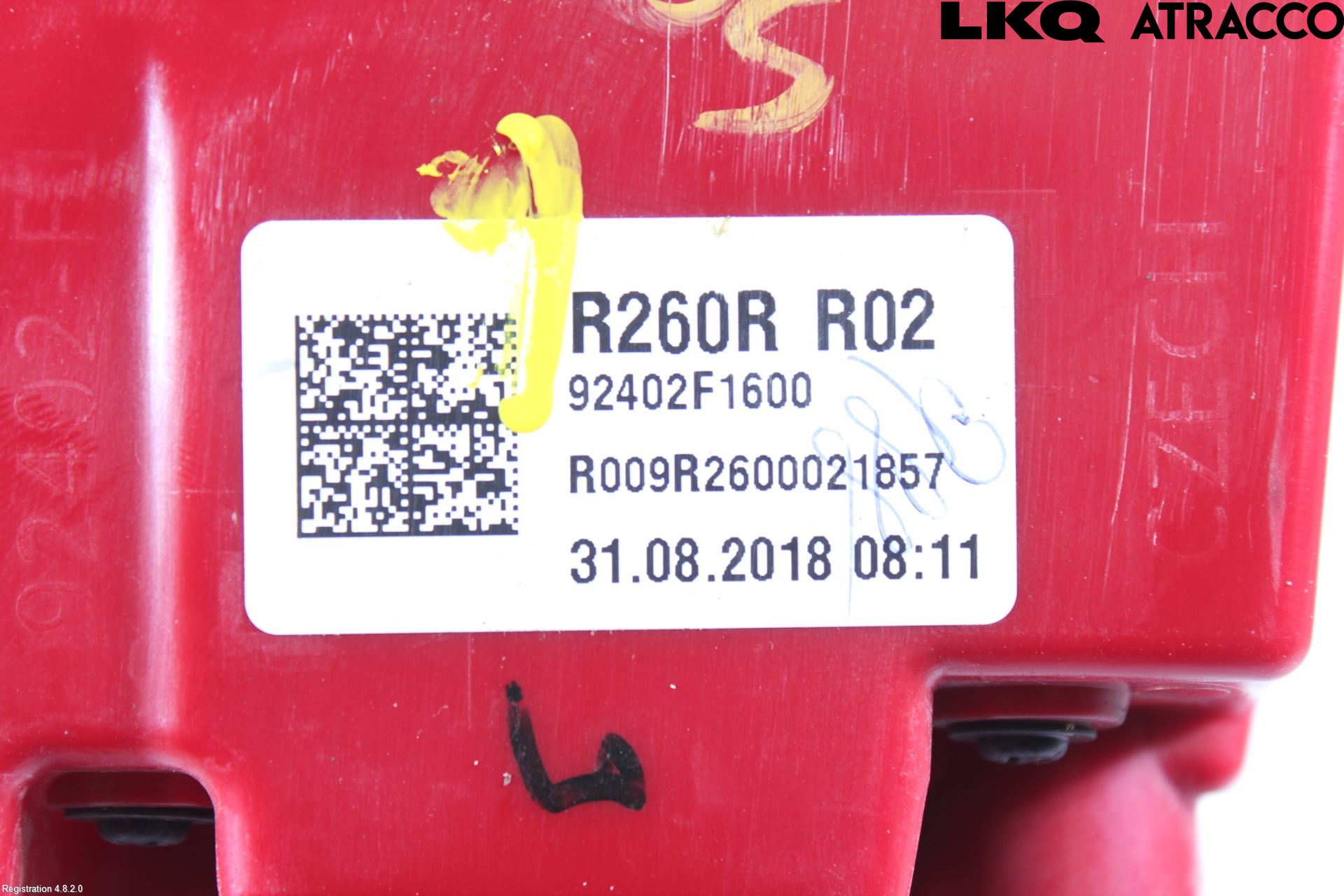 Kia SPORTAGE (QL) 16-21 Baklykt Venstre