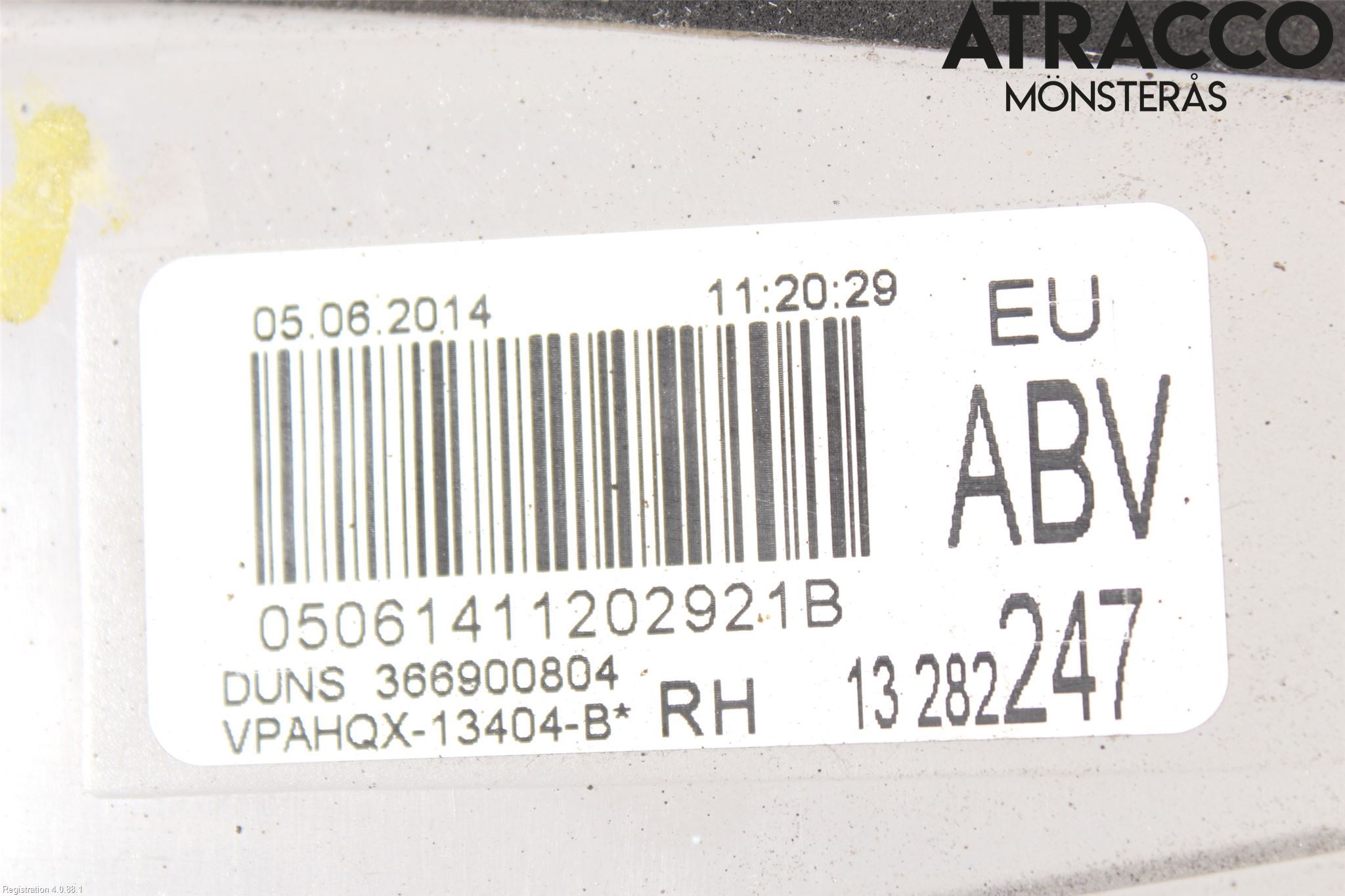 Opel ASTRA J 10-15 Baklykt Høyre  På Luke(Indre)