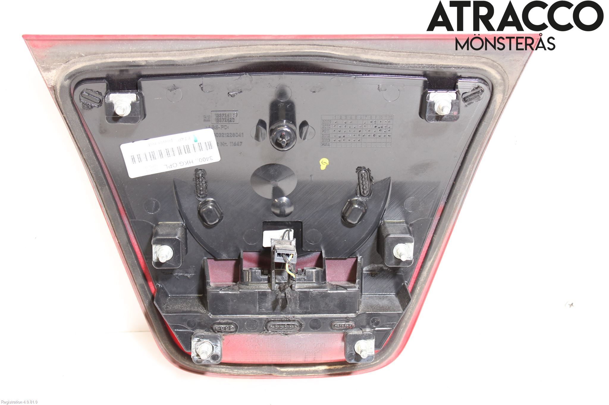 Opel ASTRA J 10-15 Bakluke Handtak Ytre