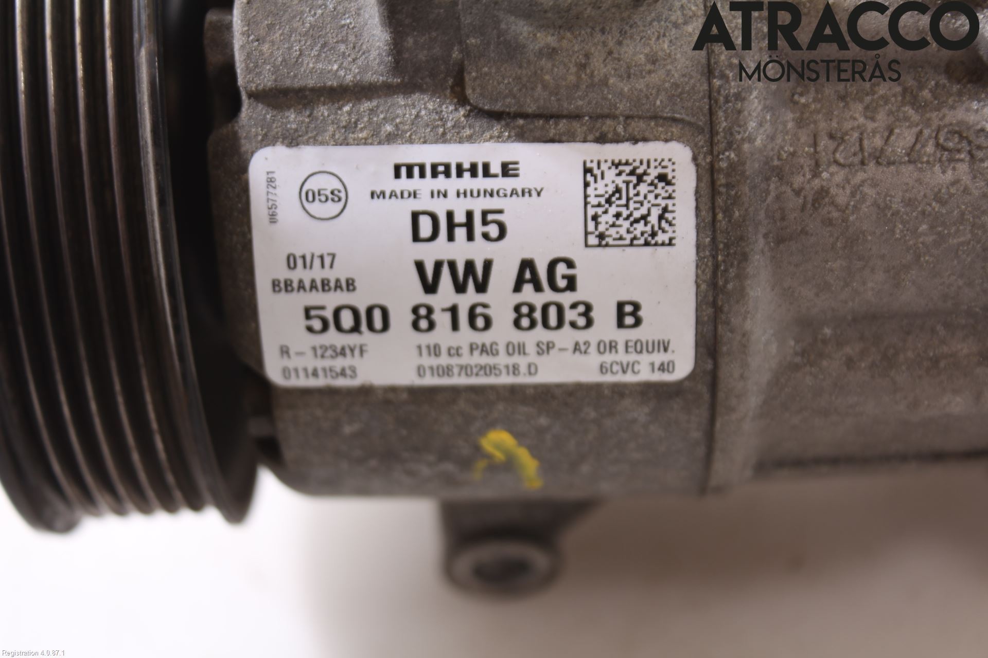 Volkswagen VW CADDY 16-20 Varme Ac Kompressor