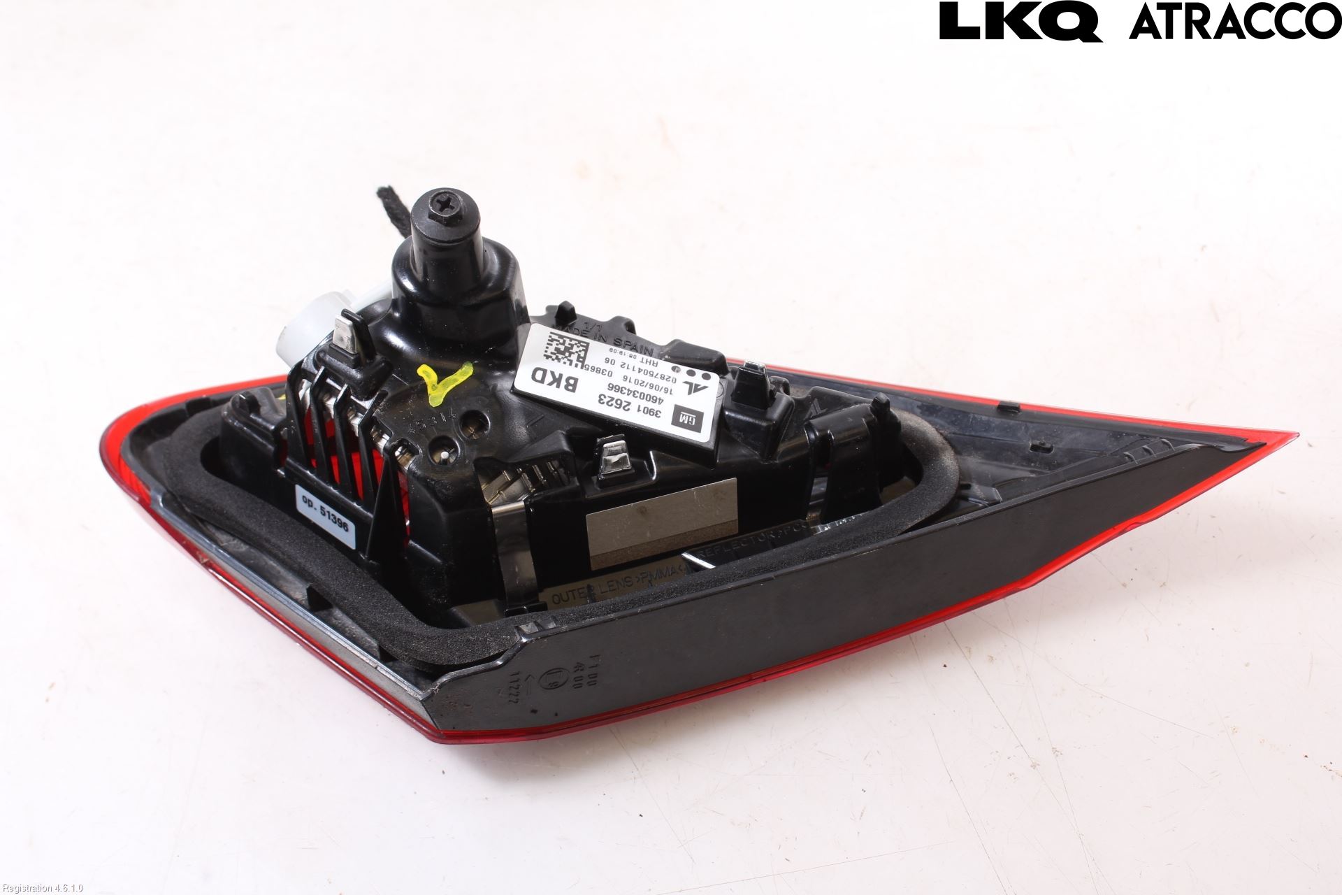 Opel CORSA E 15-19 Baklykt Venstre  På Luke(Indre