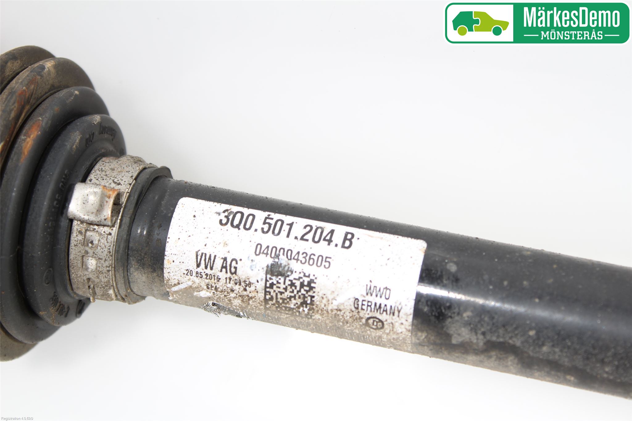 Volkswagen VW TIGUAN 16-24 Drivaksel Bak Kompl Høyre