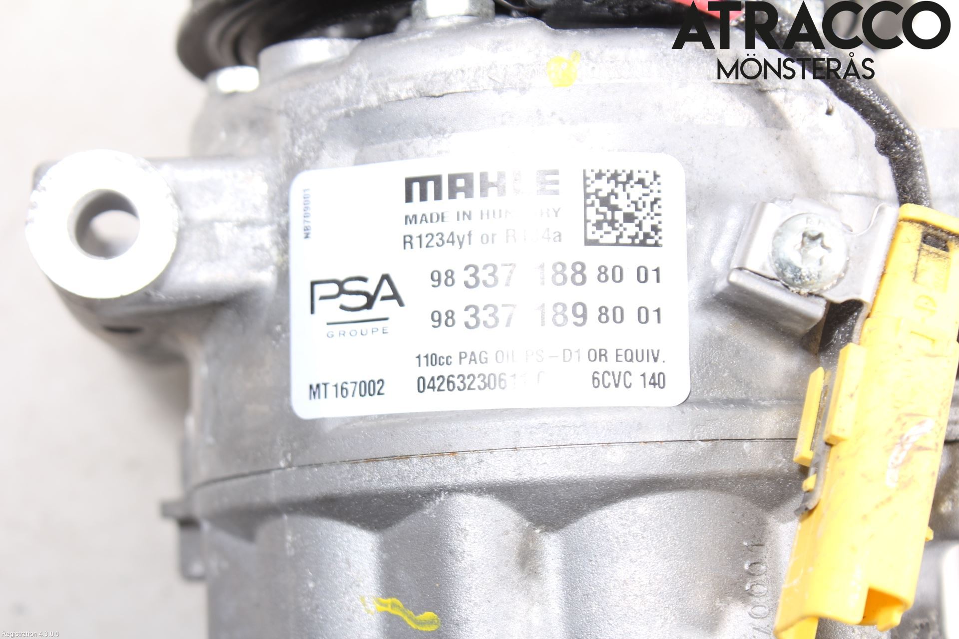Citroen C4/E-C4 C4X/E-C4X III 21- Varme Ac Kompressor