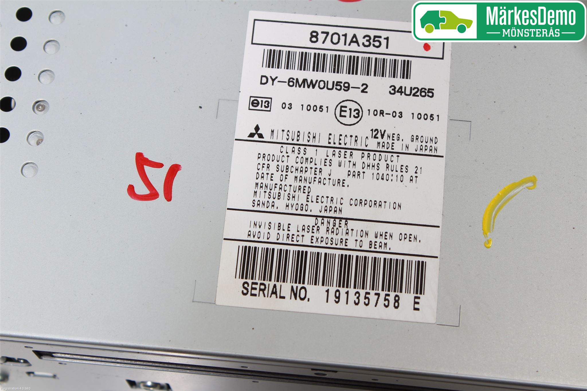 Mitsubishi ASX 10-22 Stereo Radio