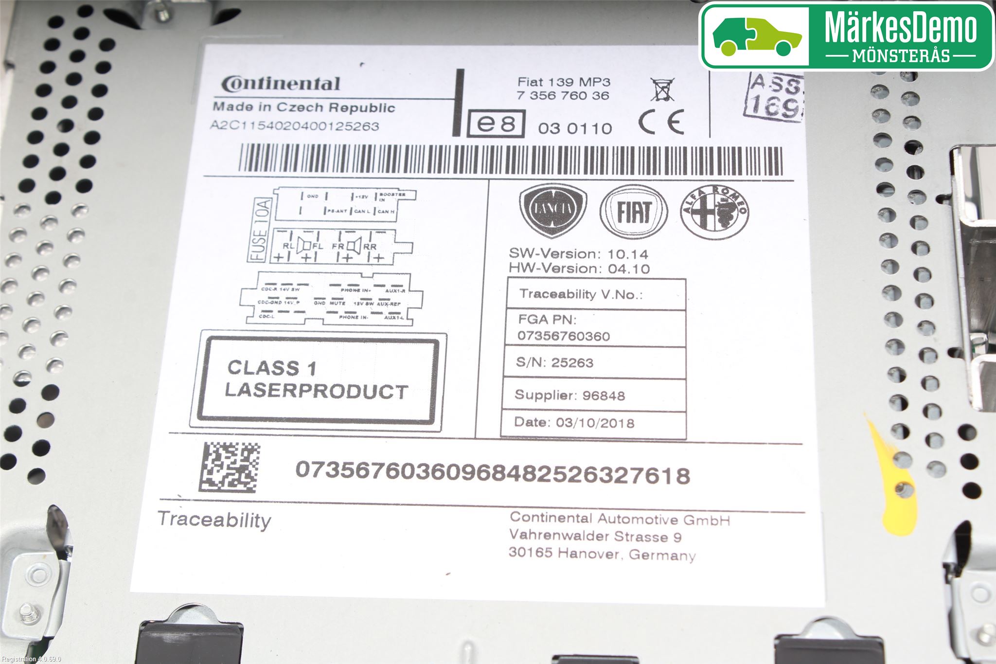 Fiat PANDA 12- Stereo Radio
