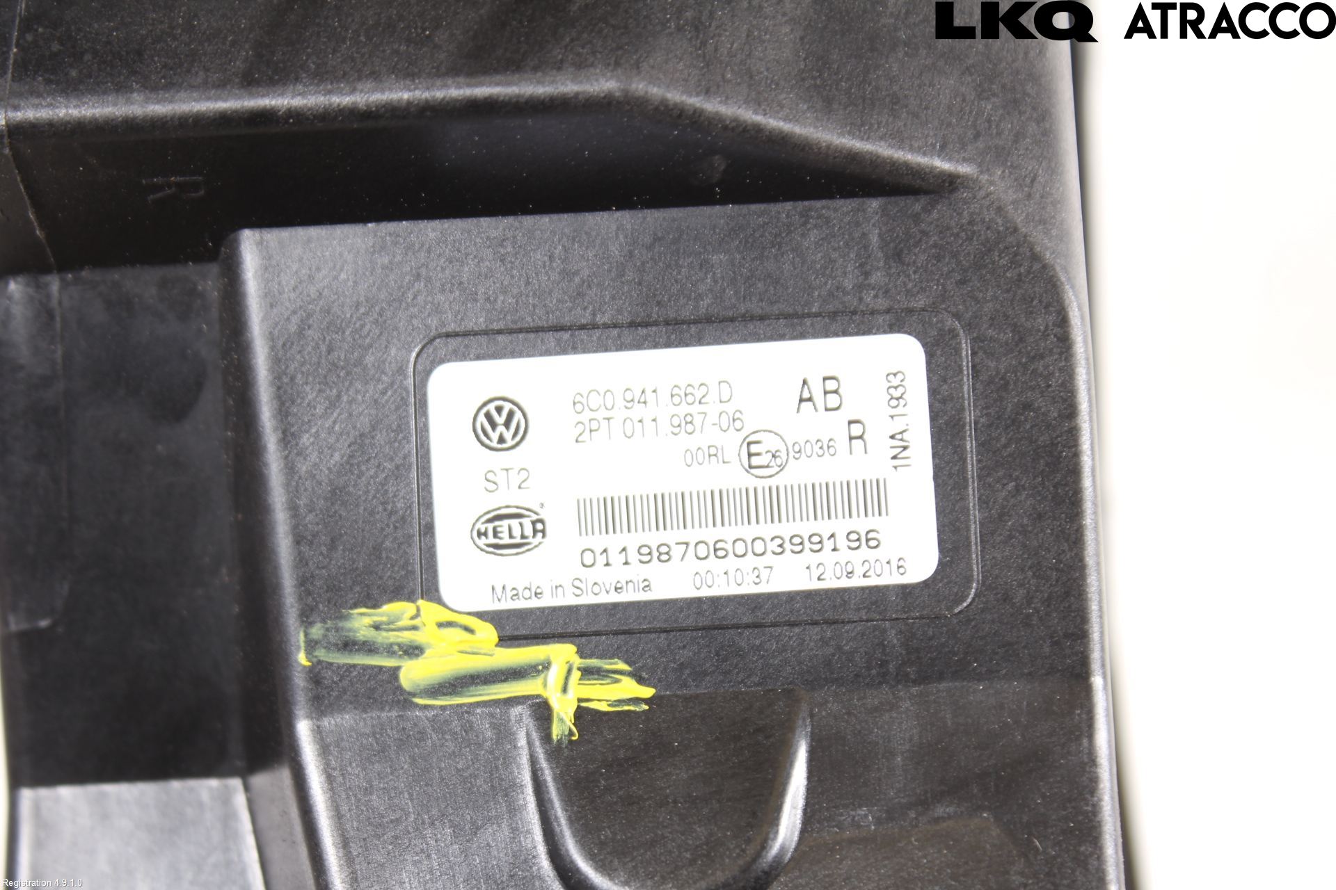 Volkswagen VW POLO 10-17 Frontlykt-Kurve-Tåkelys