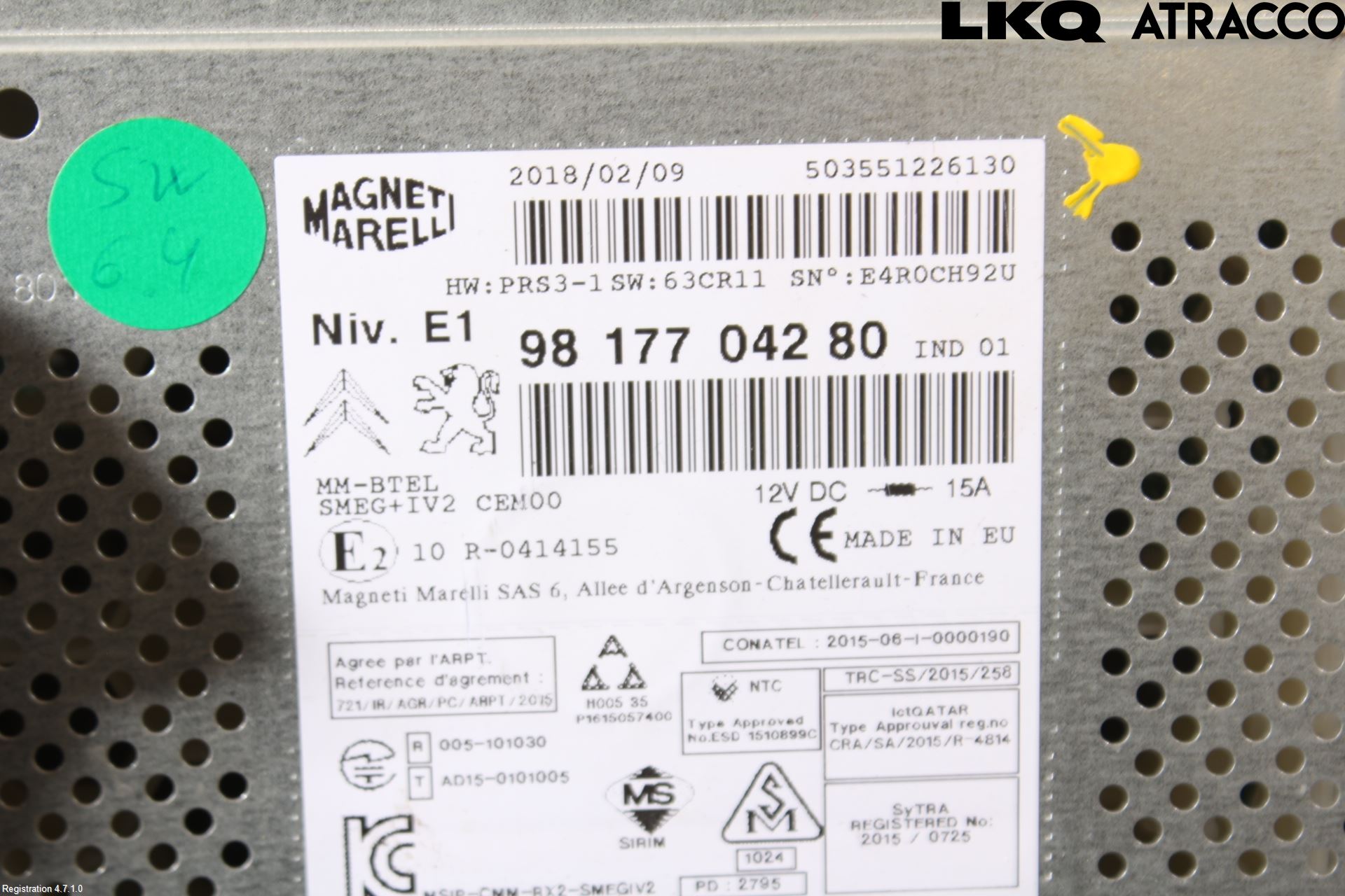 Citroen BERLINGO 08-18 Stereo Radio Med Cd