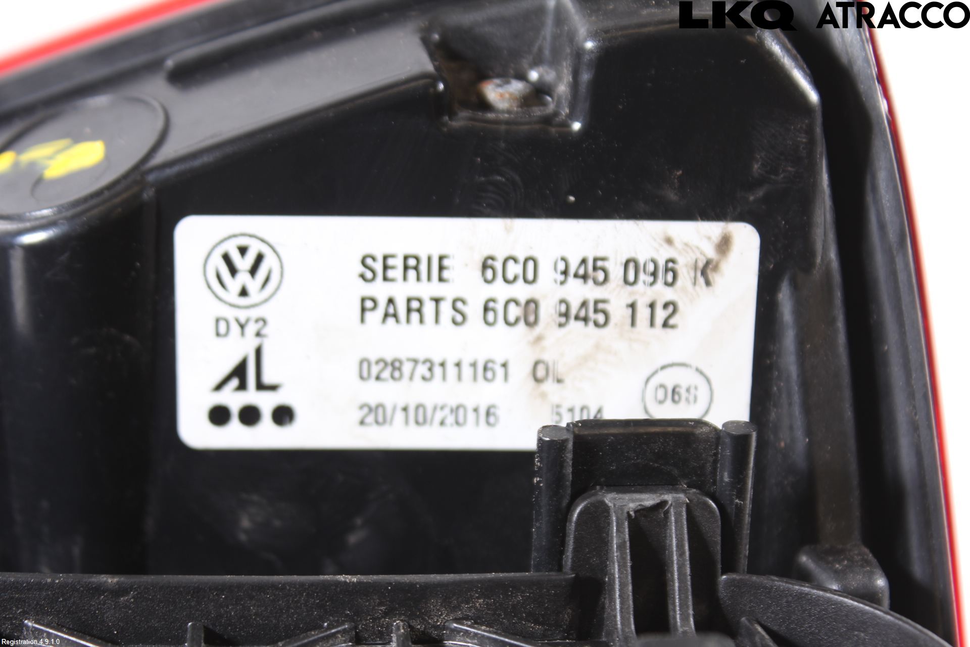 Volkswagen VW POLO 10-17 Baklykt Høyre