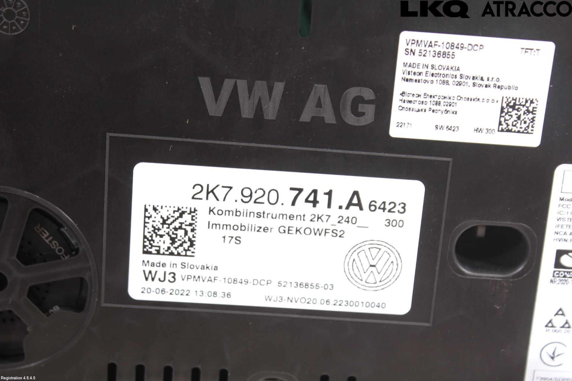 Volkswagen VW CADDY 21- Instr Kombinert