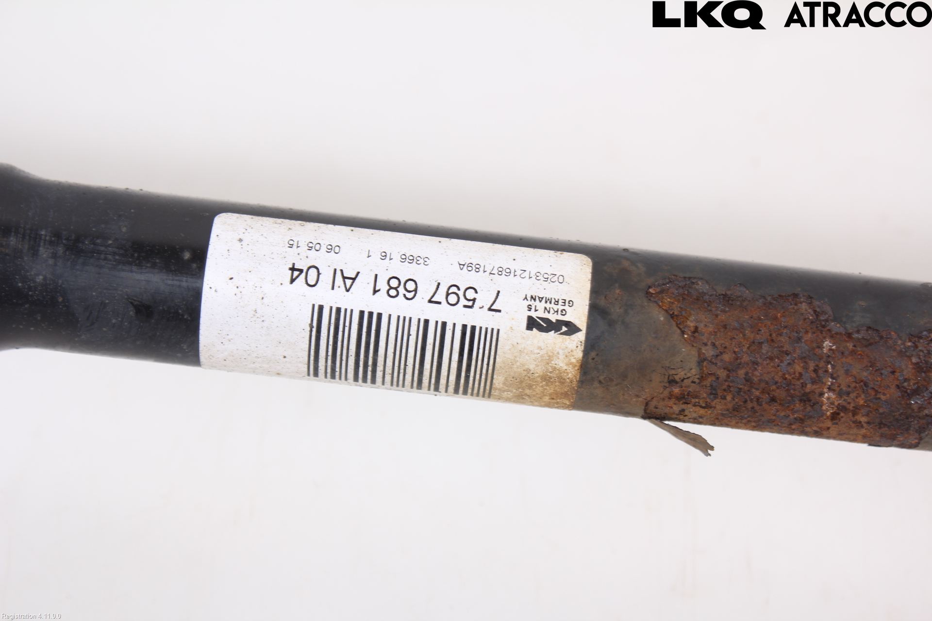 BMW 3 F30/F31/F80 12-19 Drivaksel Bak Kompl Venstre