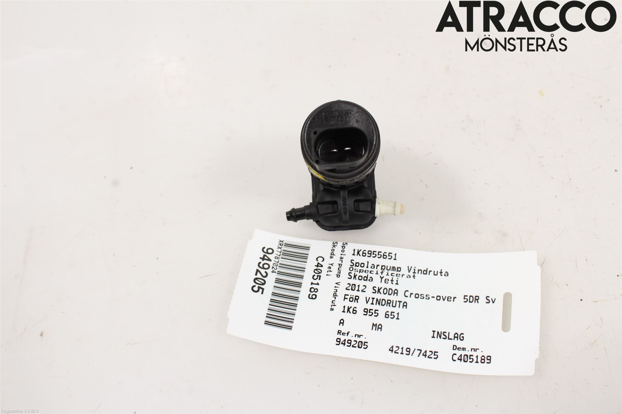 Skoda YETI Spylerpumpe Frontrute