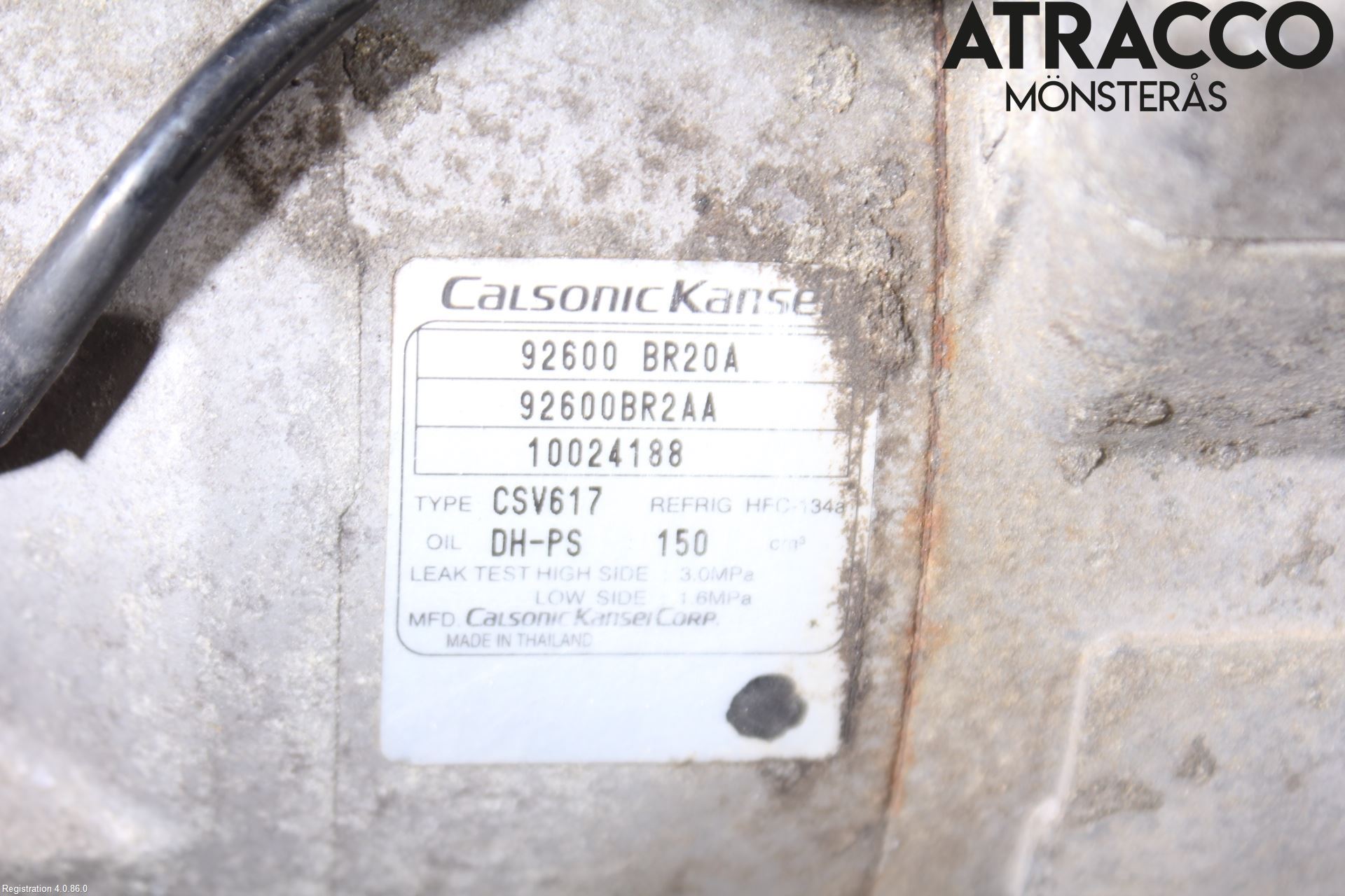 Nissan QASHQAI 10-14 Varme Ac Kompressor