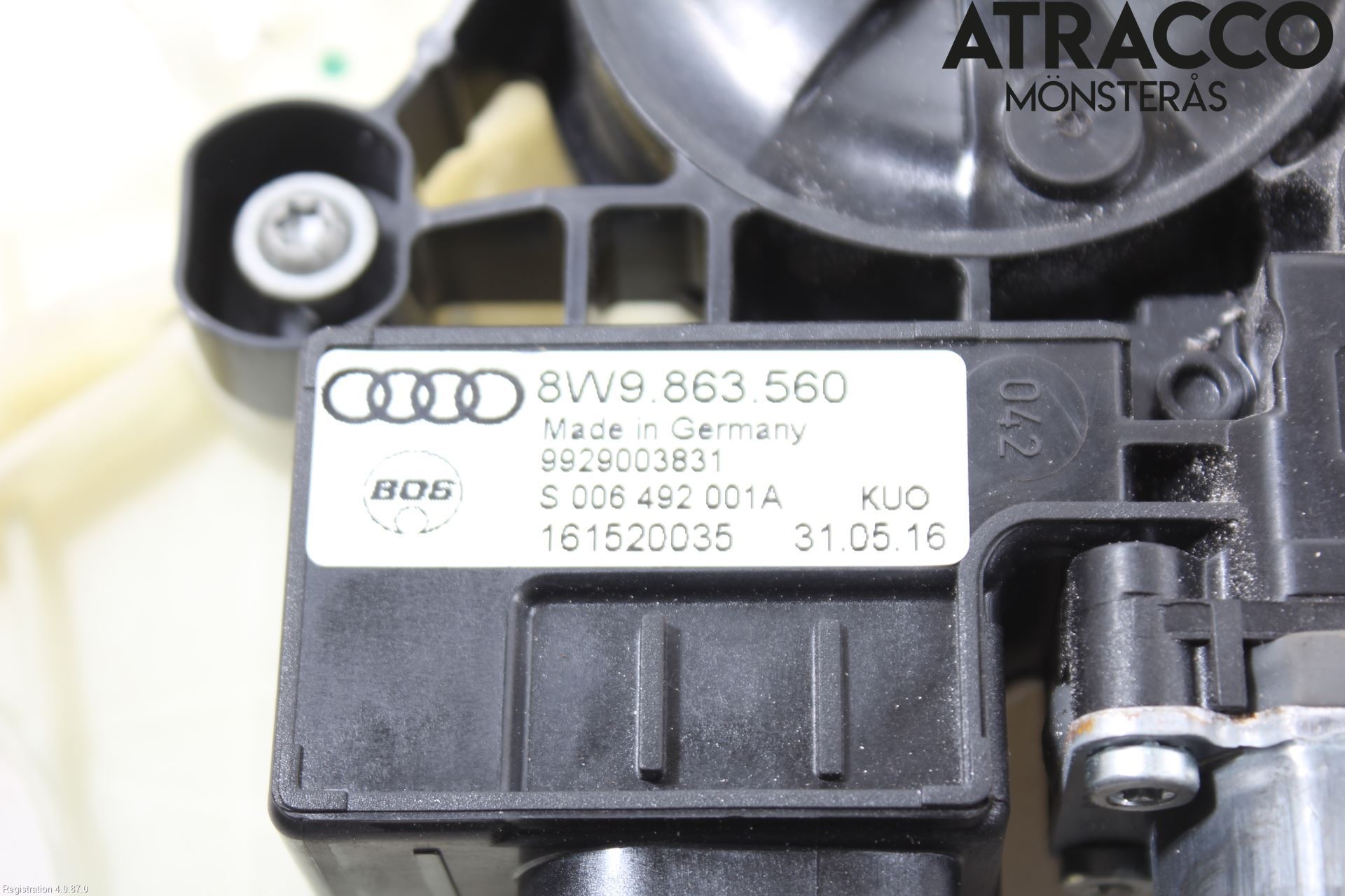 Audi A4/S4 B9 16-19 Innr Innsyn Beskytelse Stv
