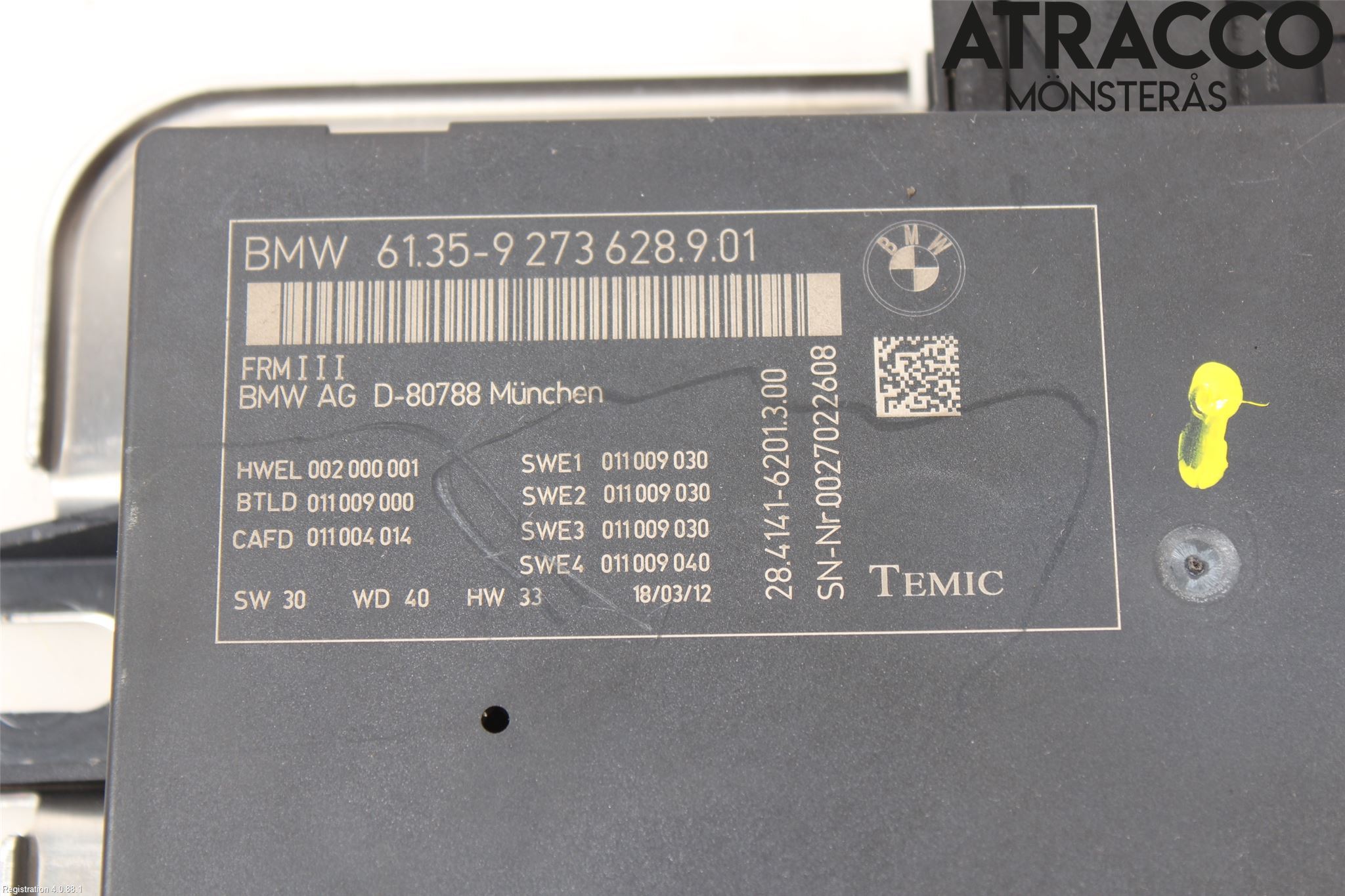 BMW 5 F10/F11/F18 09-17 Styreenhet Øvrig
