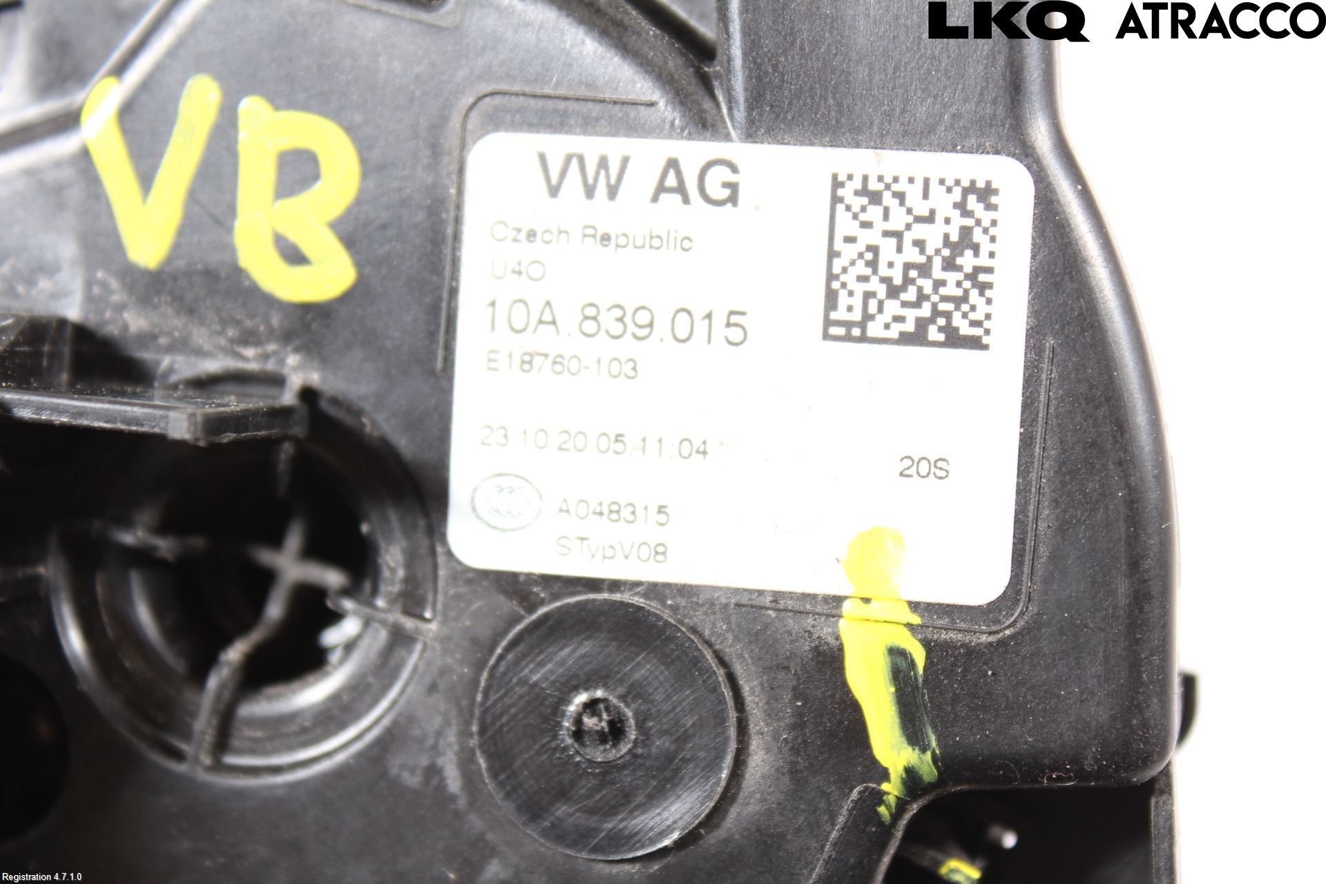 Volkswagen VW ID.3 21- Dørlås - Låsekasse