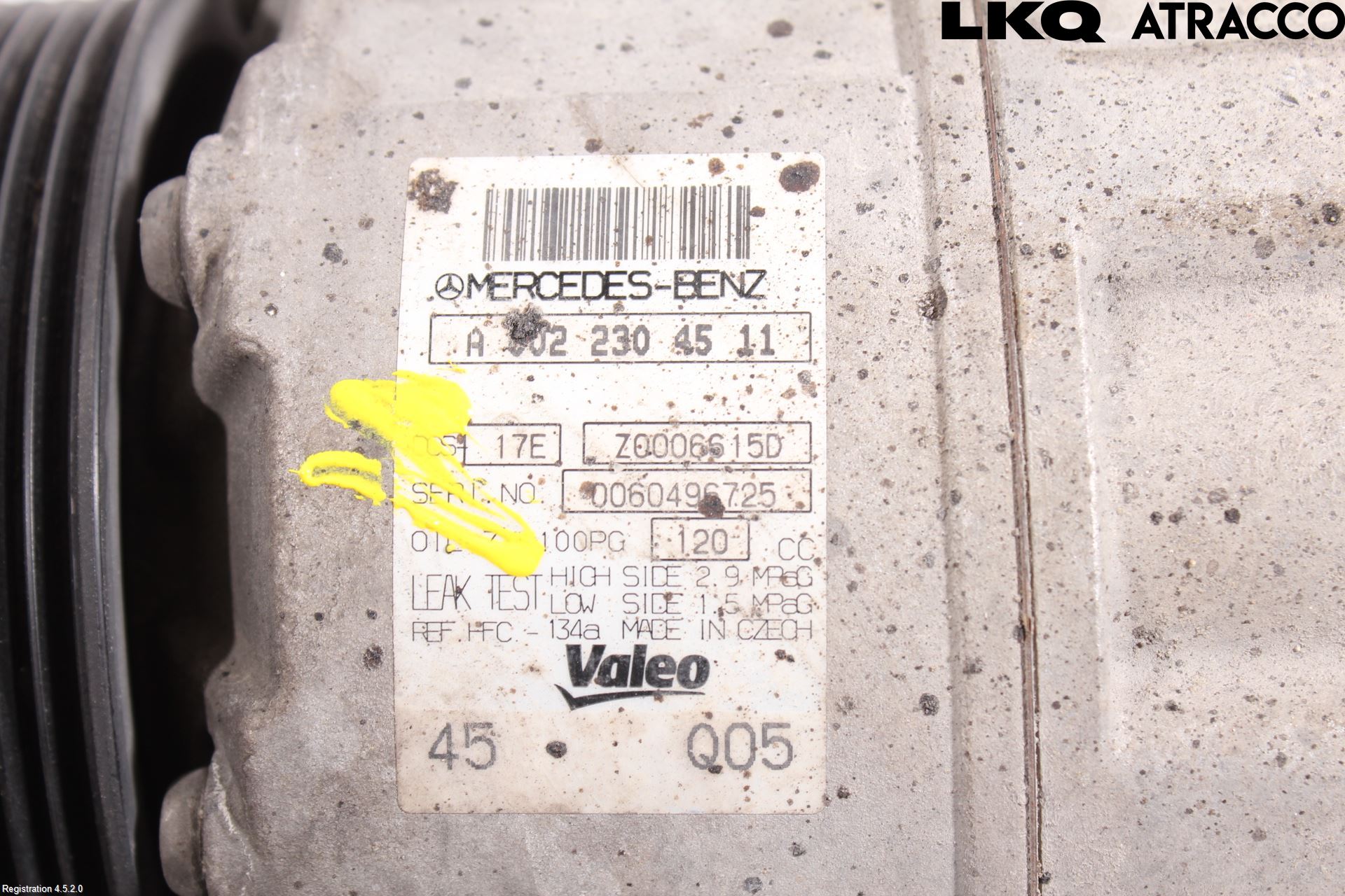 Mercedes-Benz MB C-KLASS (W204) 07-15 Varme Ac Kompressor