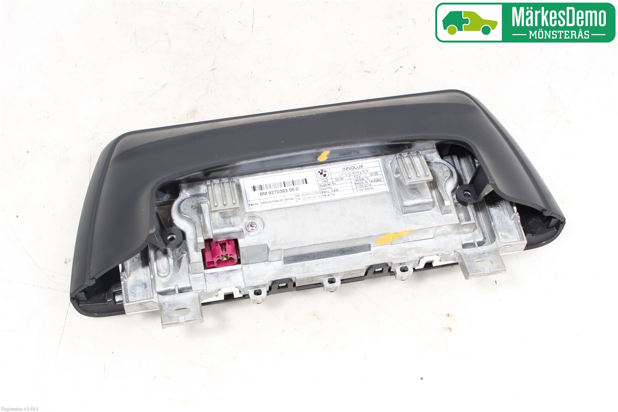 BMW 3 F30/F31/F80 12-19 Instr Skjerm Dvd-Gps-Ac-Tlf