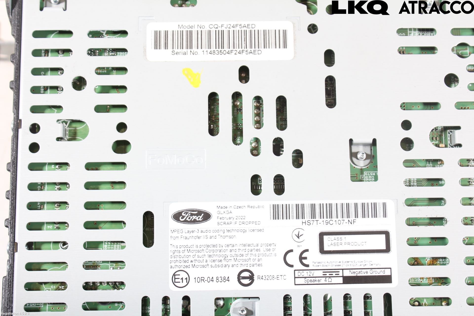 Ford MONDEO 15-22 Stereo Radio Med Cd