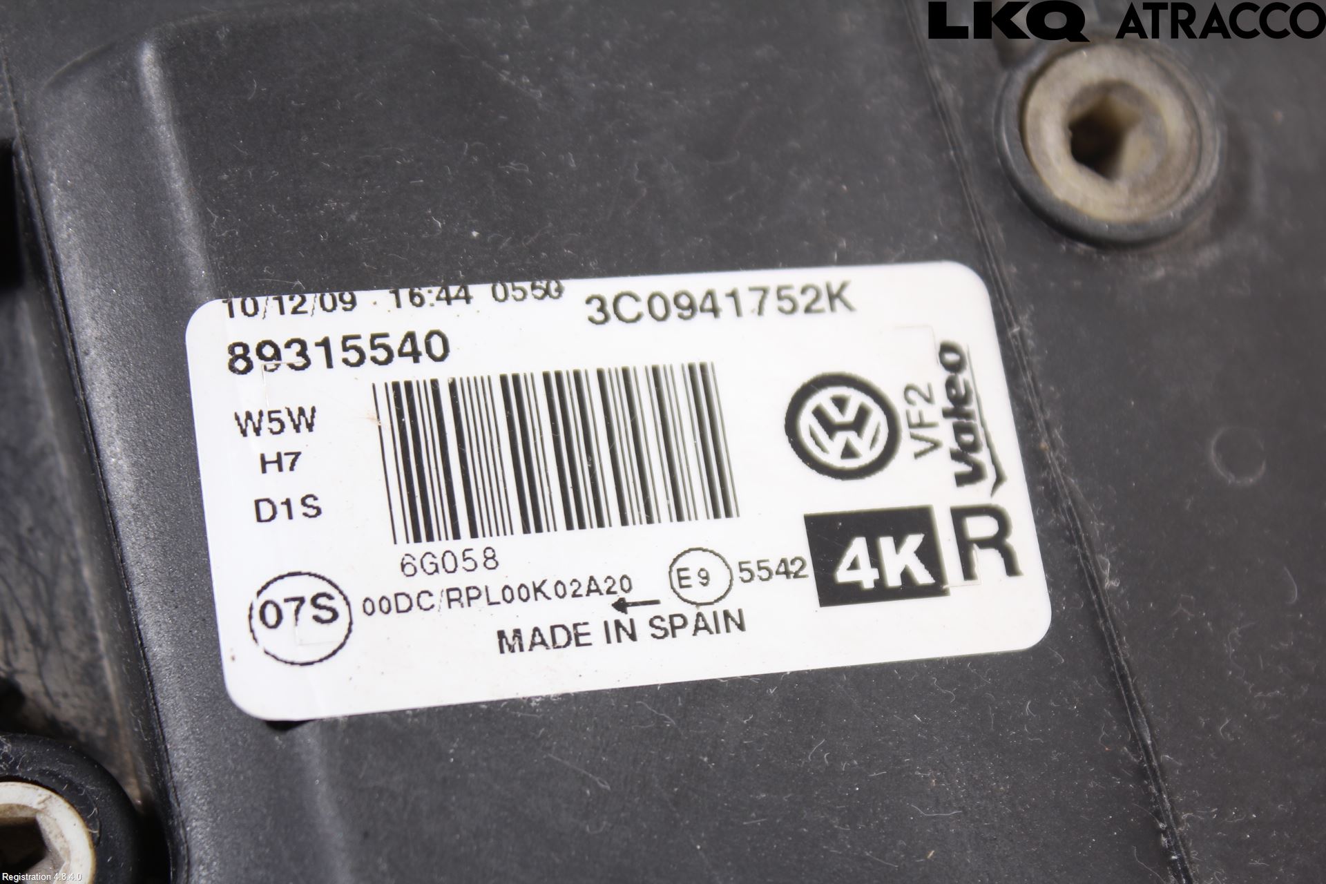 Volkswagen VW PASSAT 05-11 Frontlykt Høyre