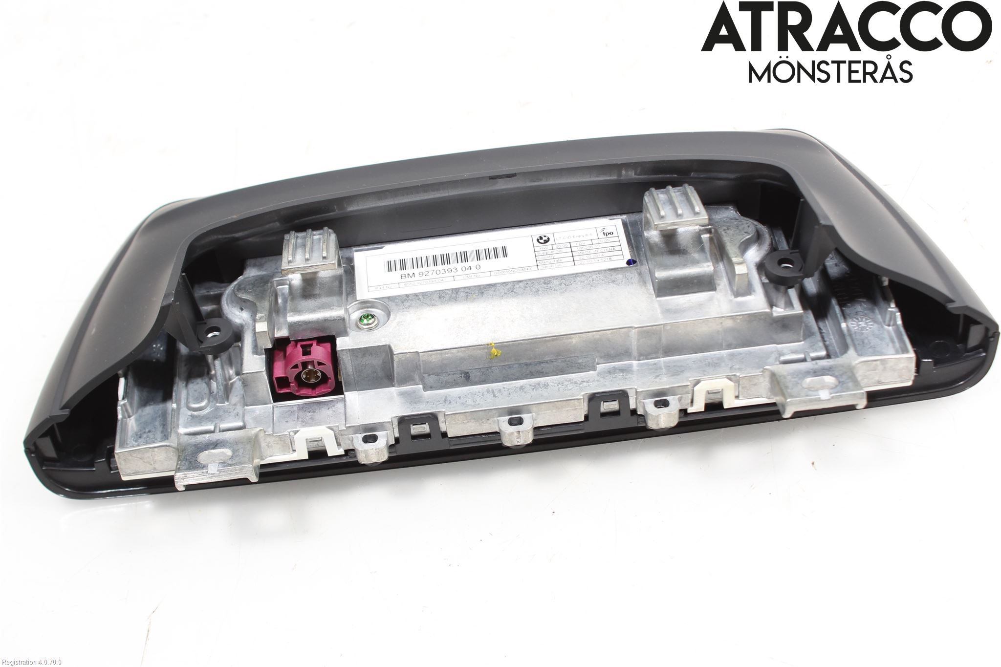 BMW 3 F30/F31/F80 12-19 Instr Skjerm Dvd-Gps-Ac-Tlf