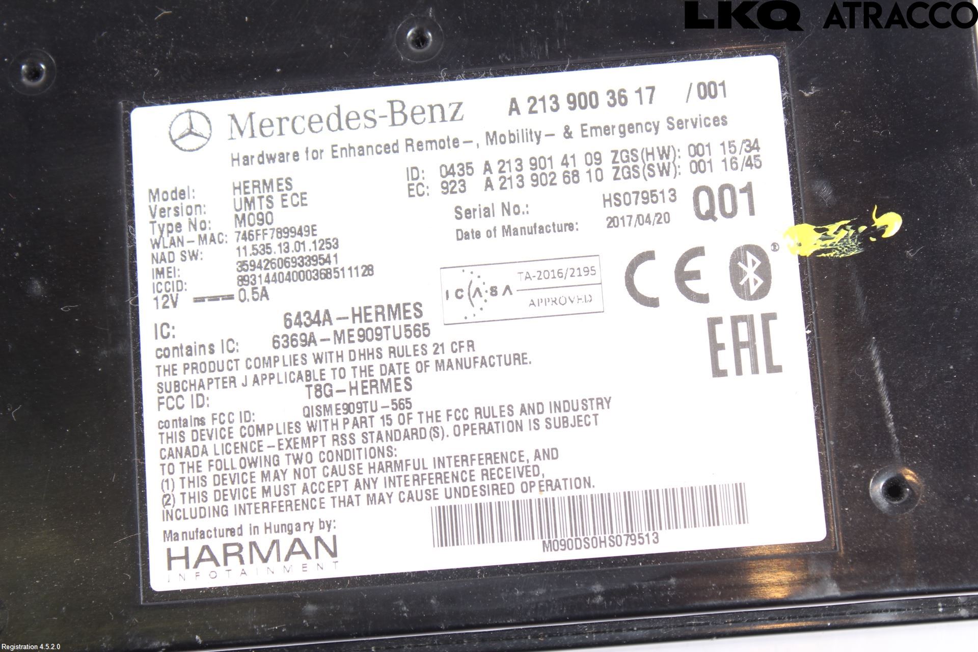 Mercedes-Benz MB E-KLASS (W213) 16-23 Styreenhet Øvrig