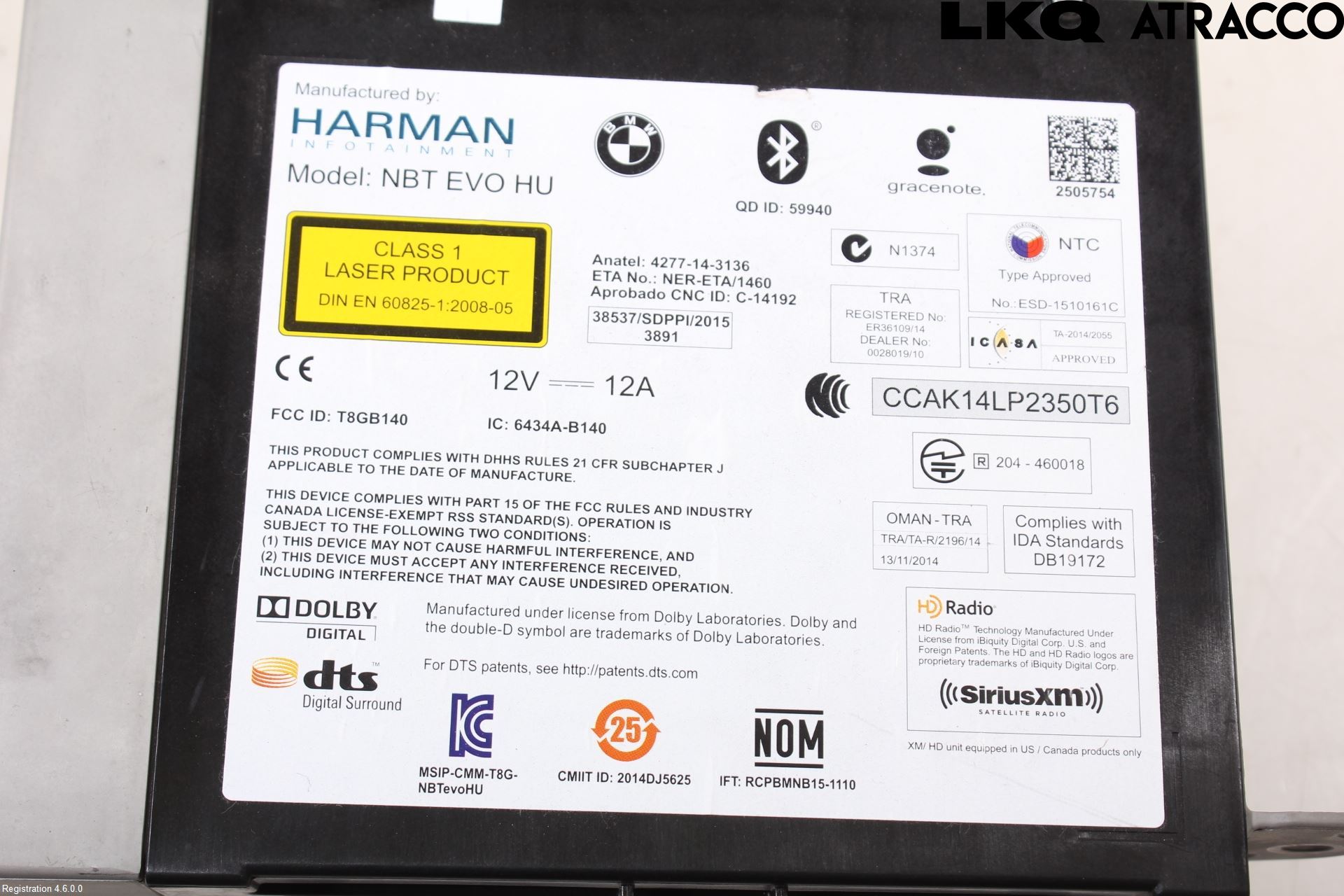 BMW 5 G30/G31/F90 17-23 Stereo Radio Med Cd