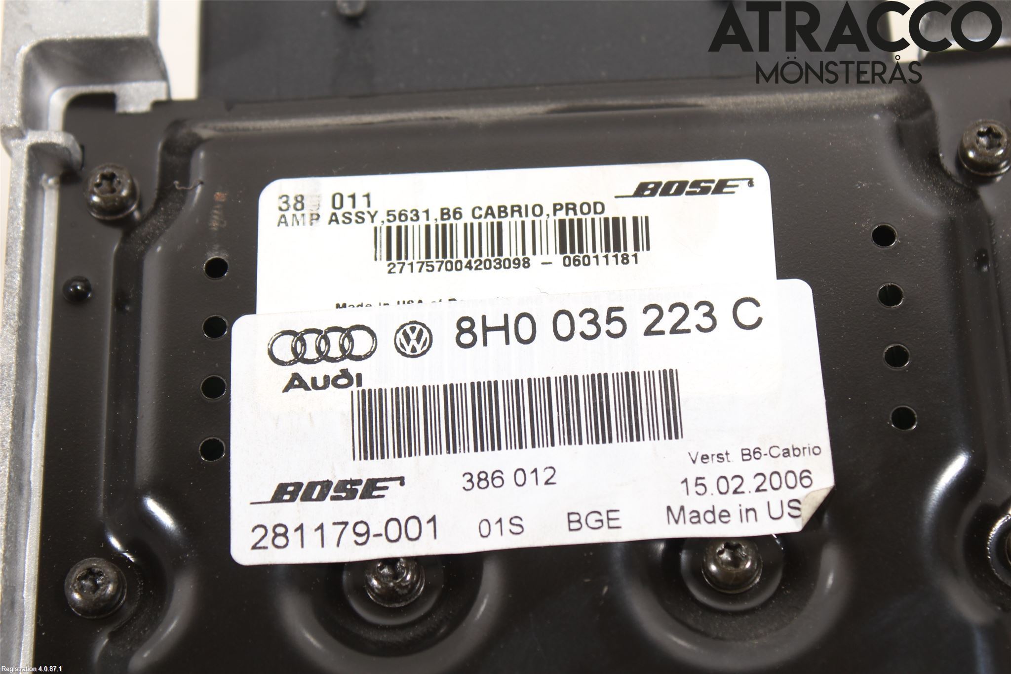Audi A4/S4 05-07 Stereo Forsterker