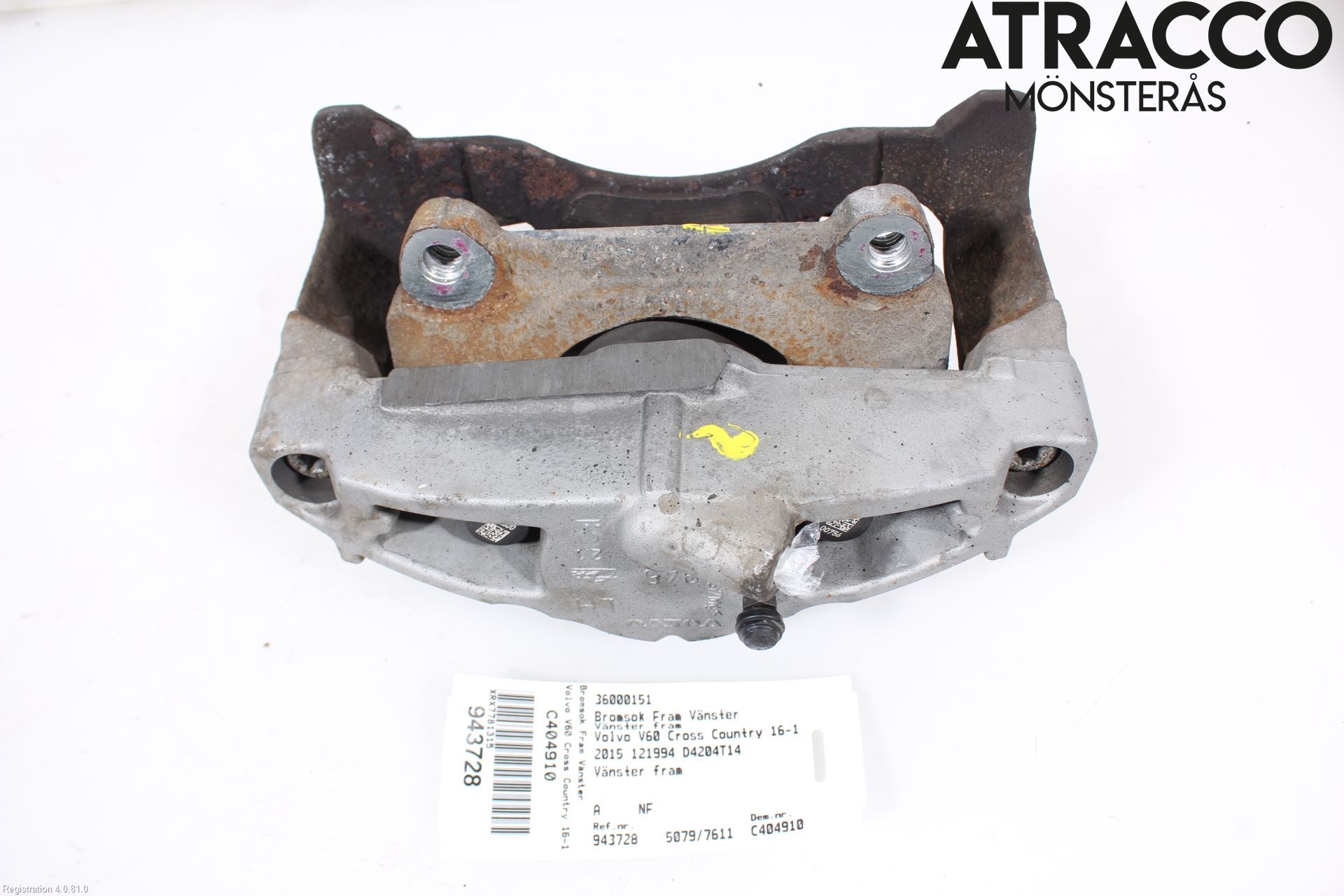 Volvo V60 CROSS COUNTRY 16-18 Bremsecaliper Foran Venstre